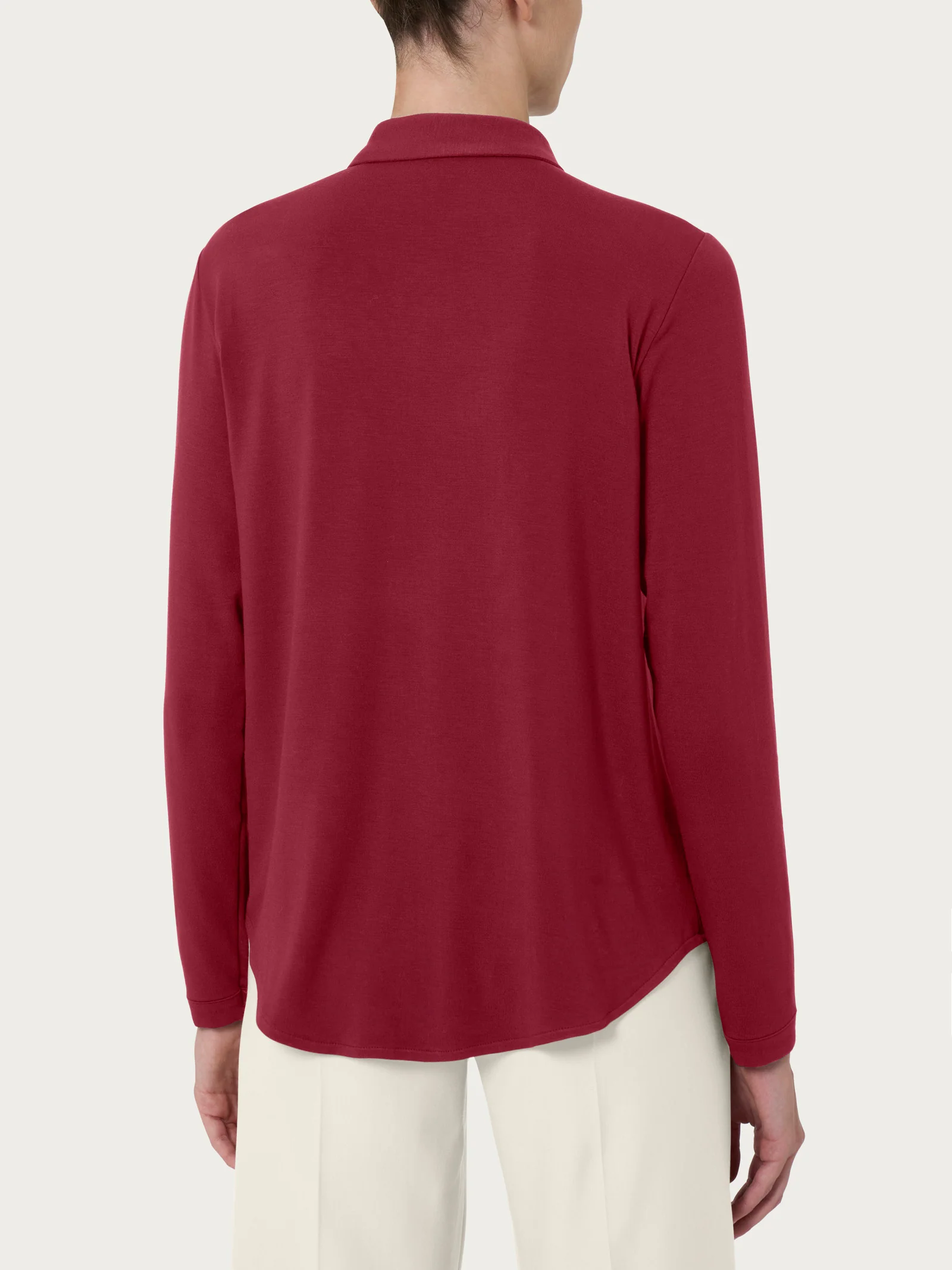 Camicia in Eco Viscosa - Tibetan Red - Image 2
