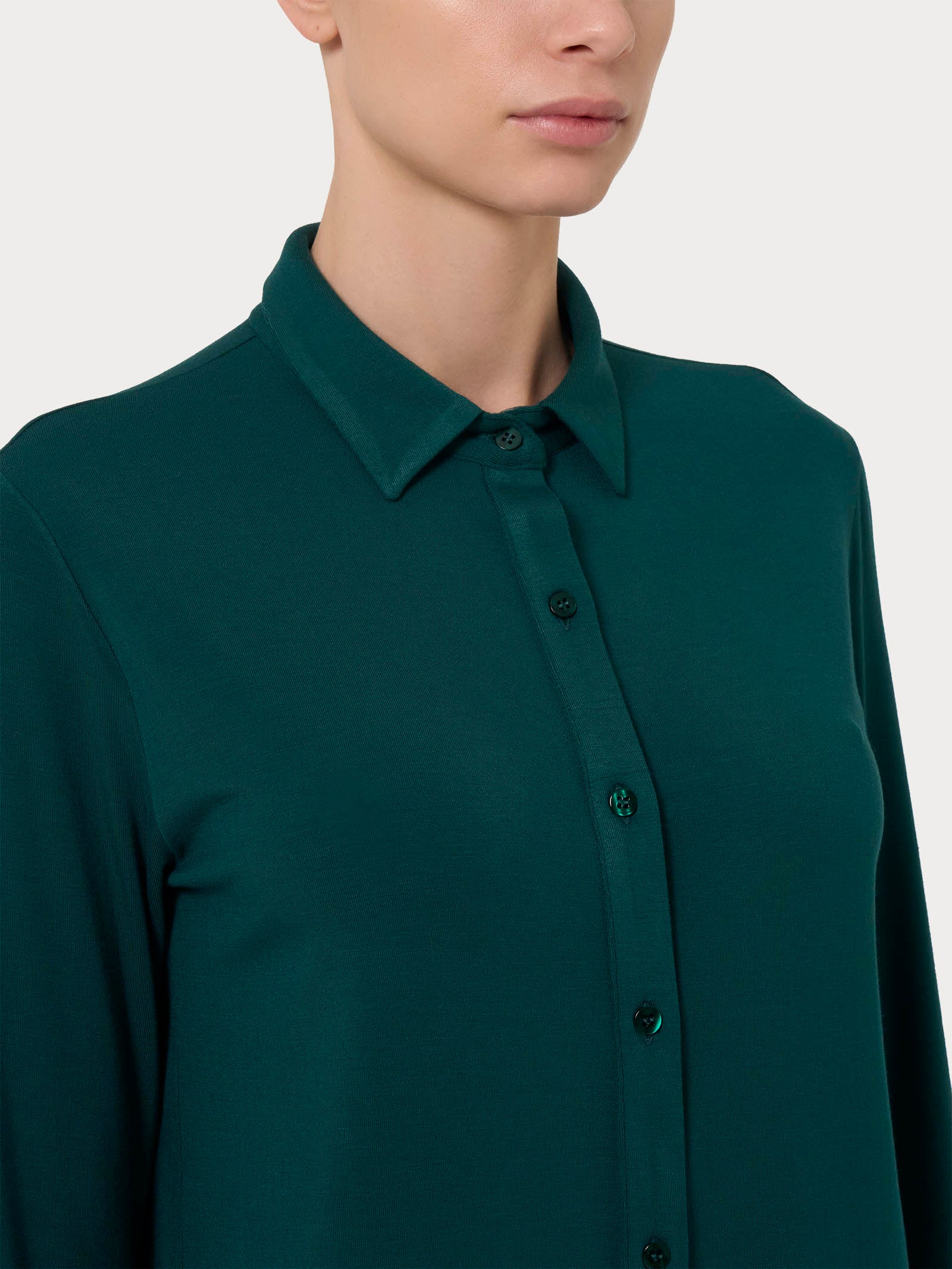 Camicia in Eco Viscosa - Rain Forest - Image 3