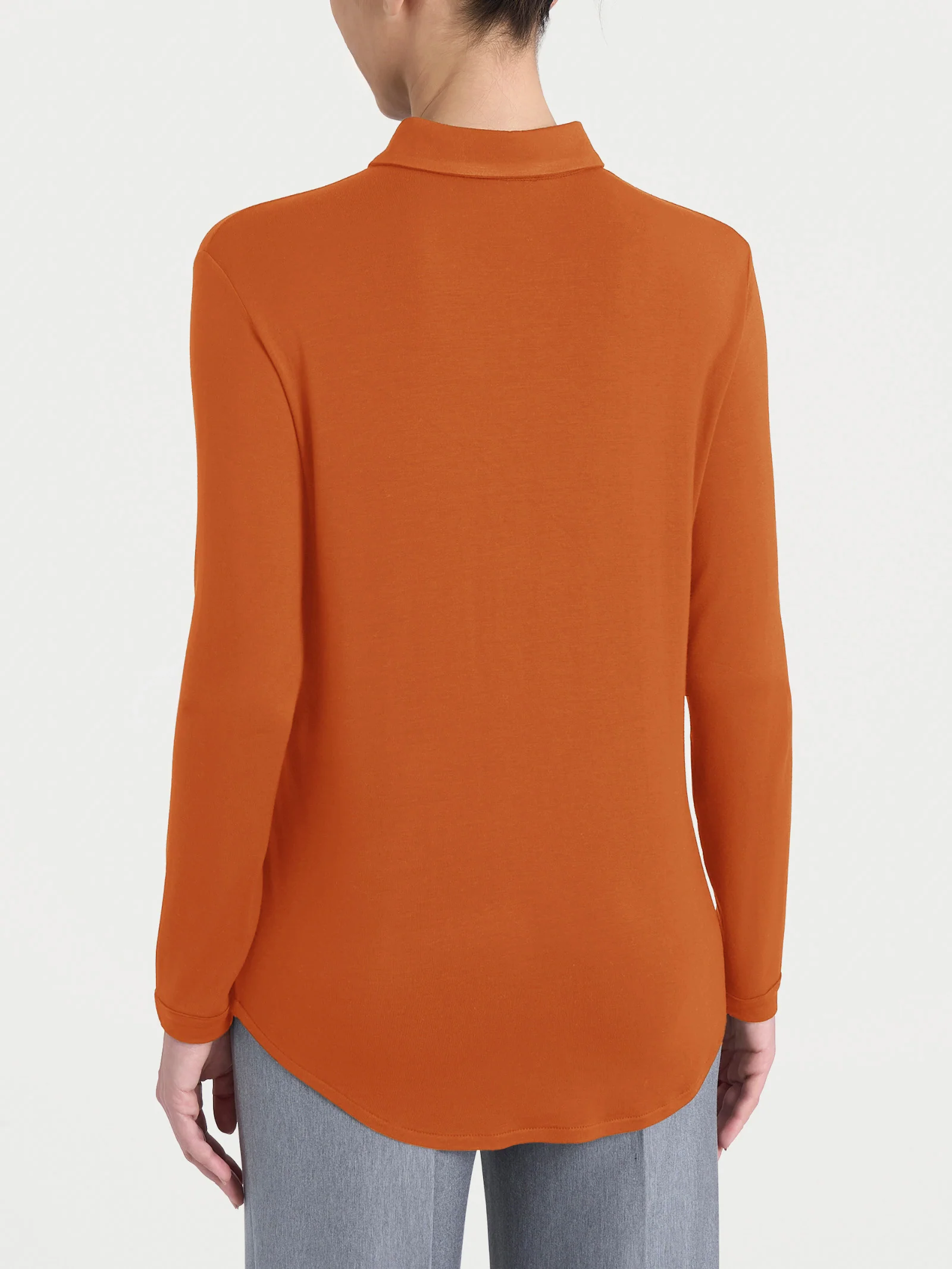 Camicia in Eco Viscosa - Rust - Image 2