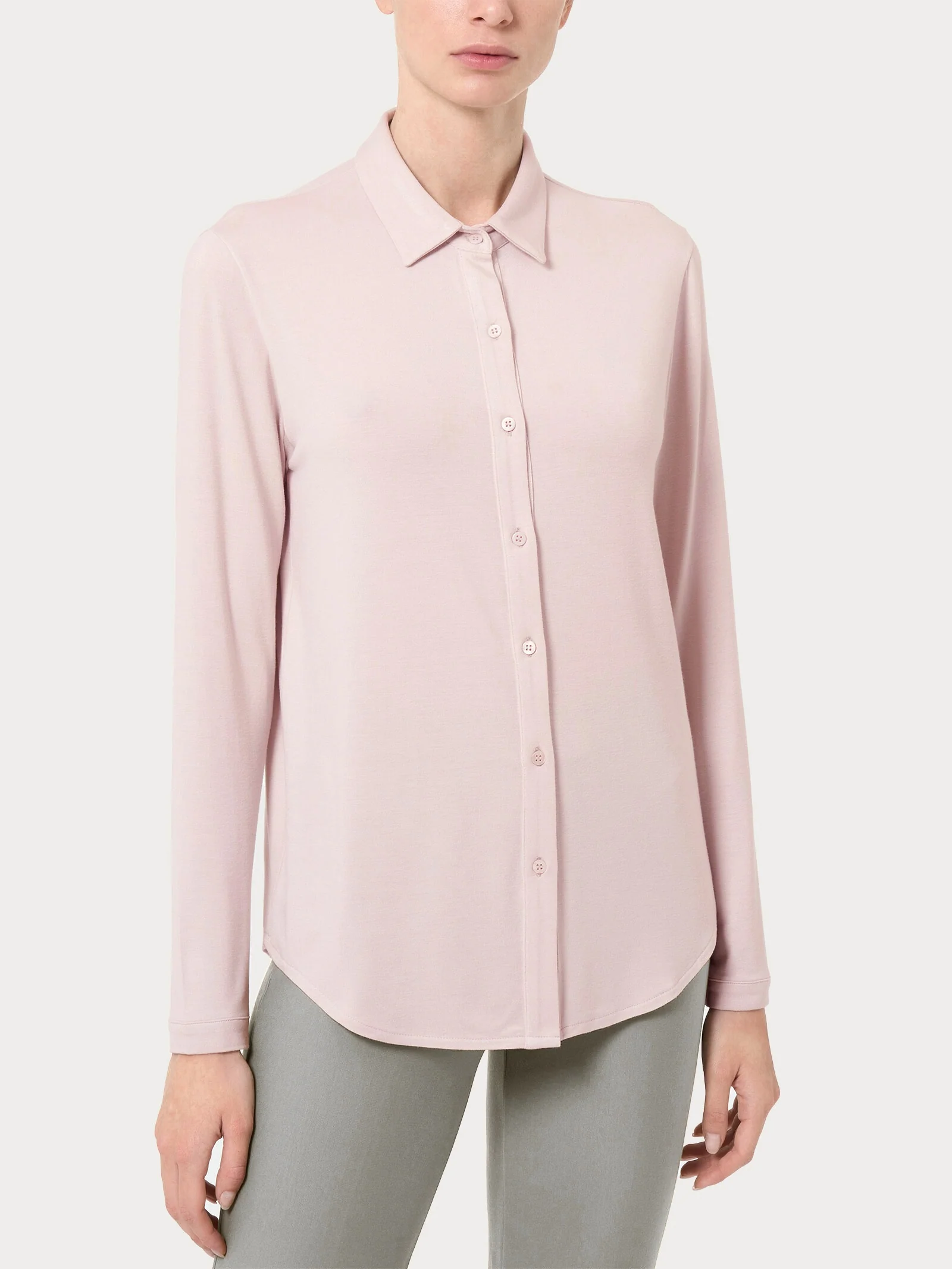 Camicia in Eco Viscosa - Cameo Rose