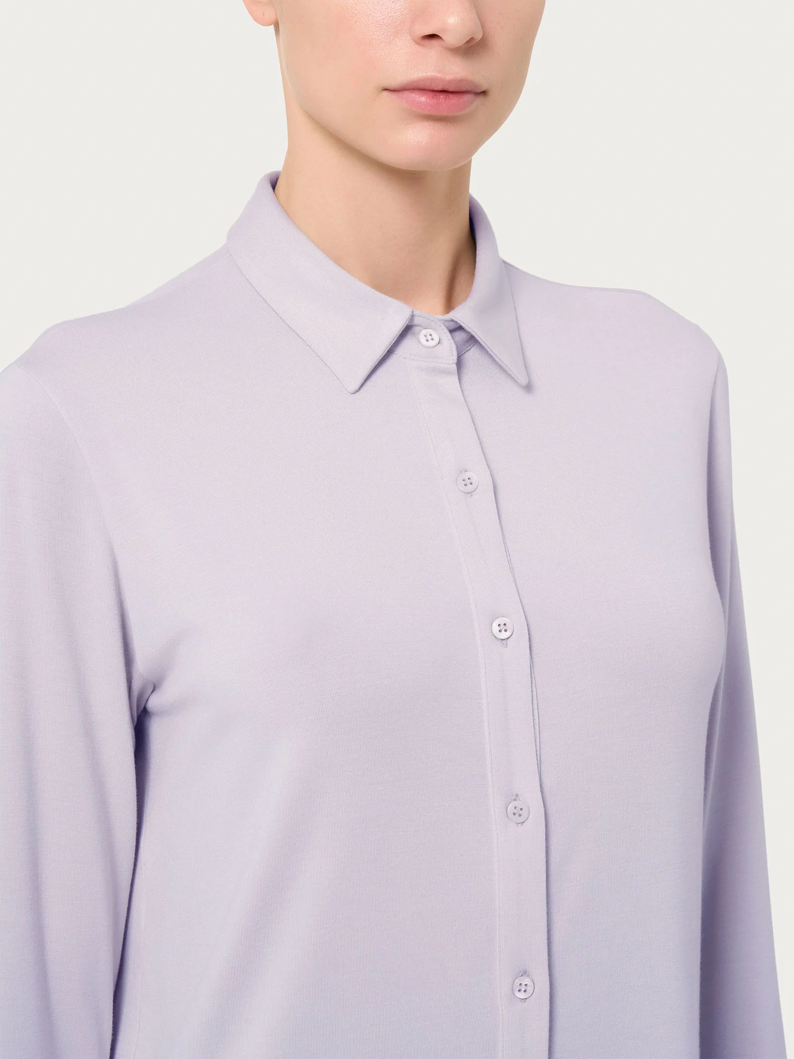 Camicia in Eco Viscosa - Thistle - Image 3