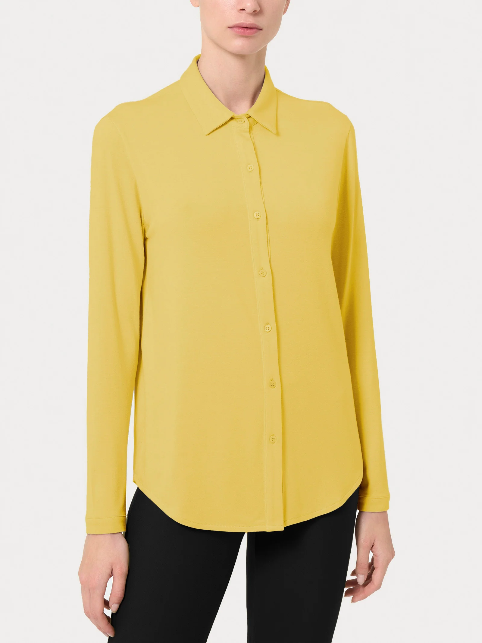 Camicia in Eco Viscosa - Oil Yellow
