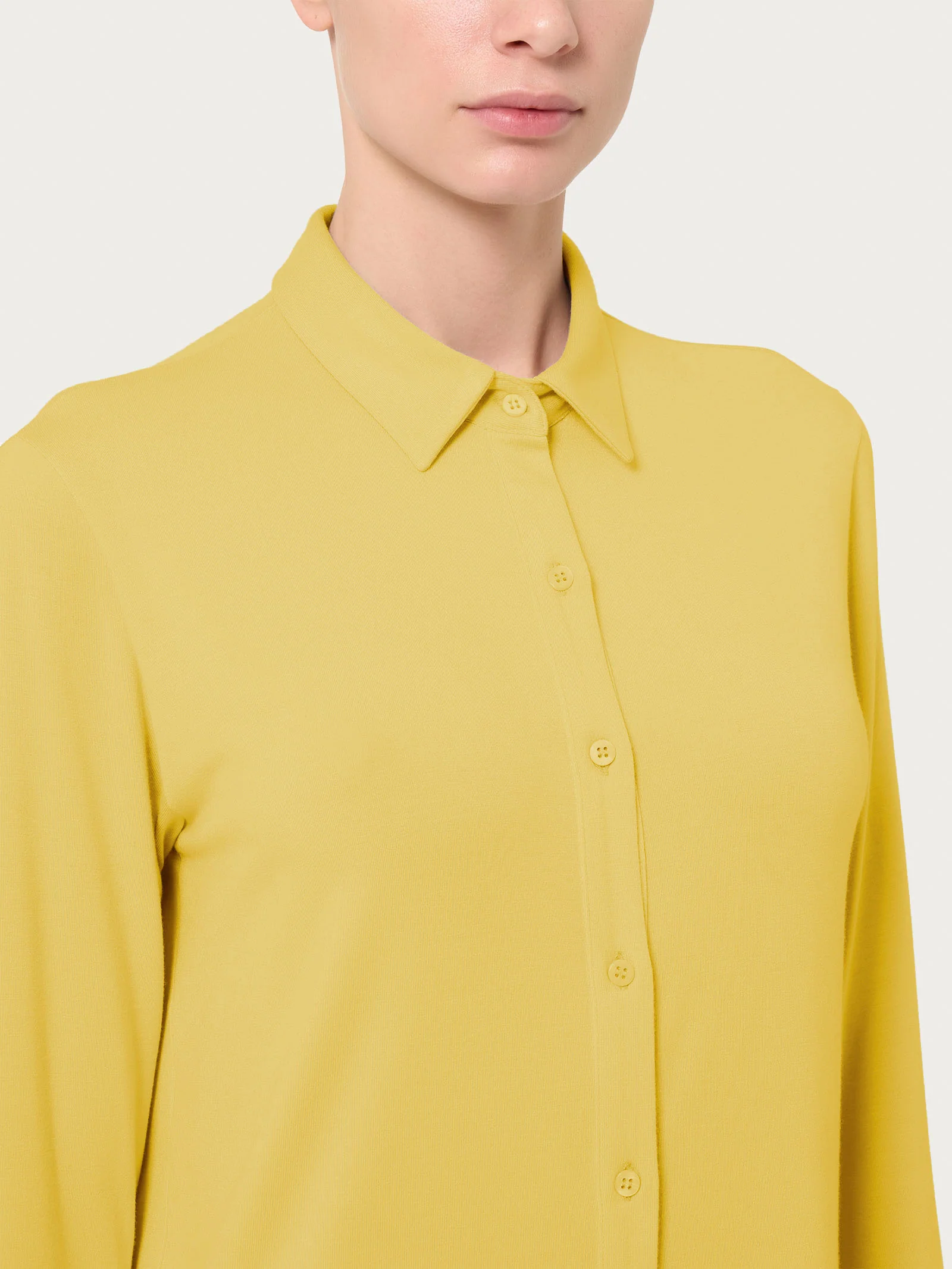 Camicia in Eco Viscosa - Oil Yellow - Image 3