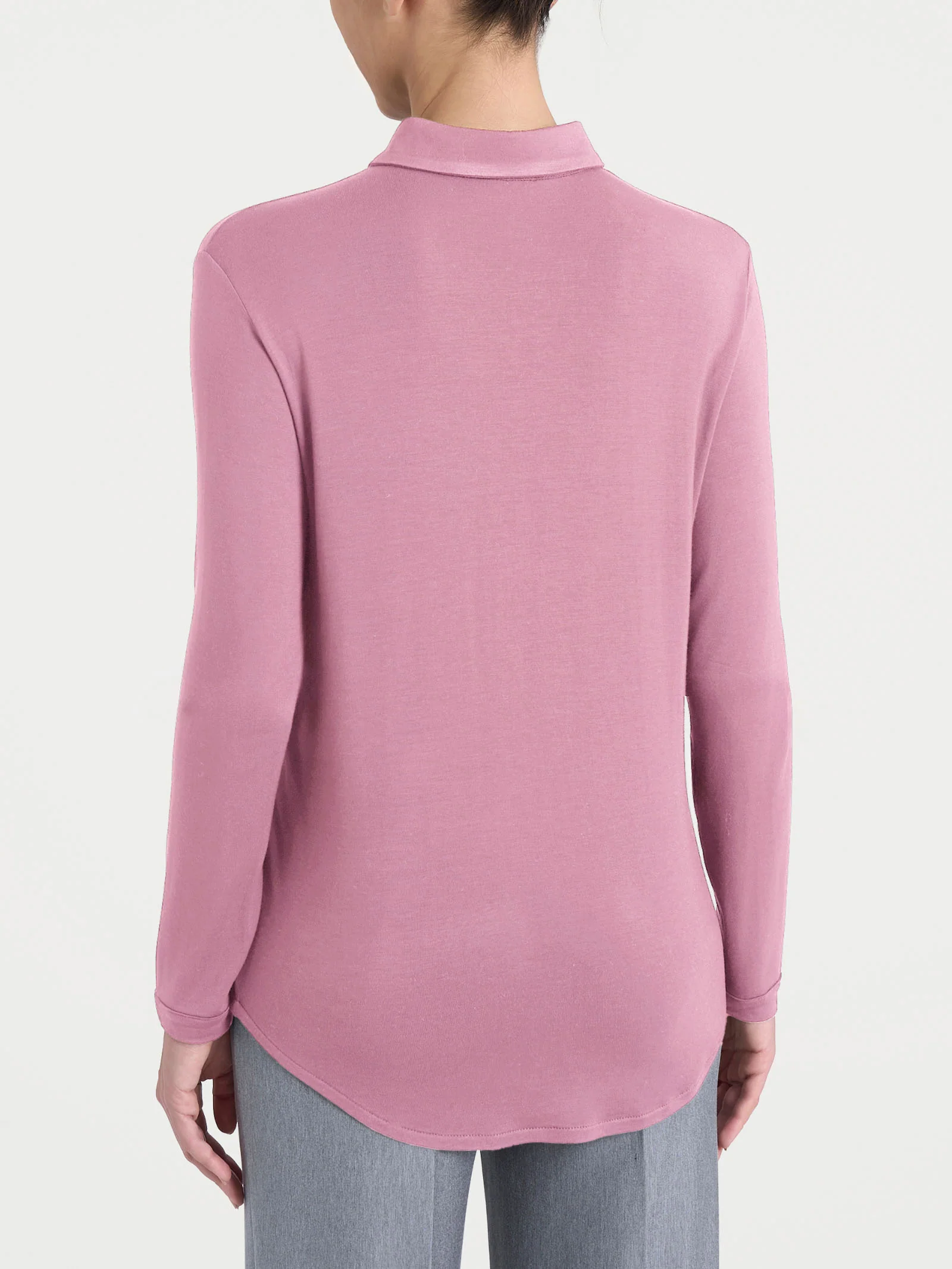 Camicia in Eco Viscosa - Lilas - Image 2