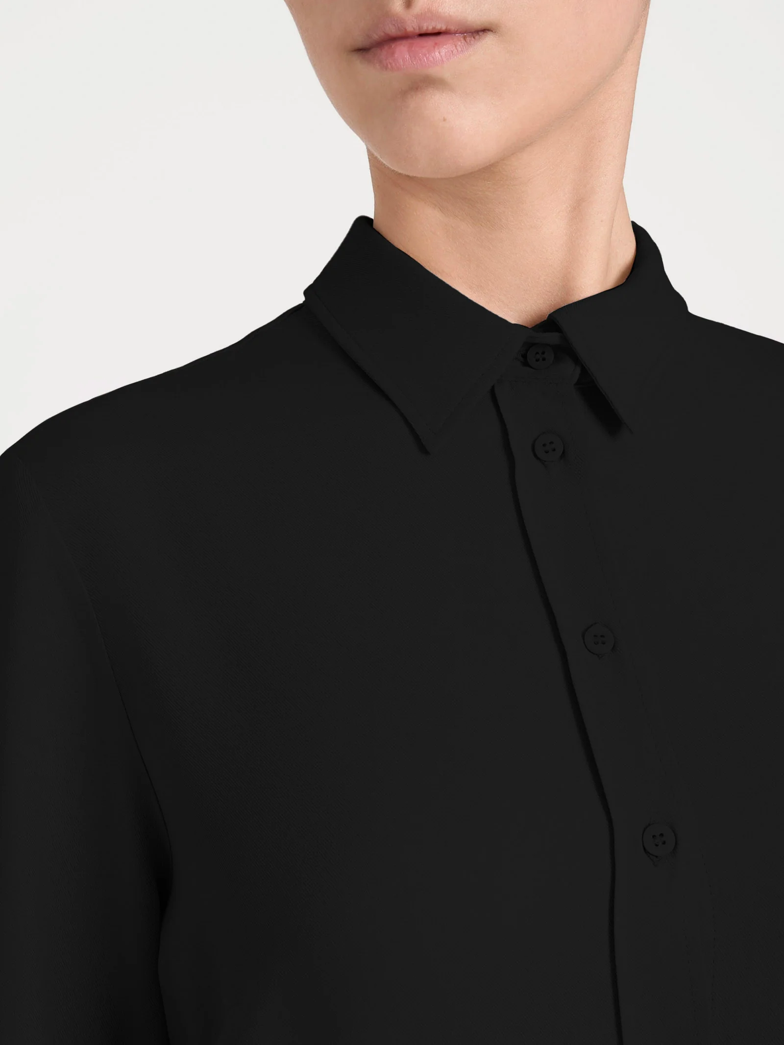 Camicia in Winter EcoSeta - Nero - Image 3