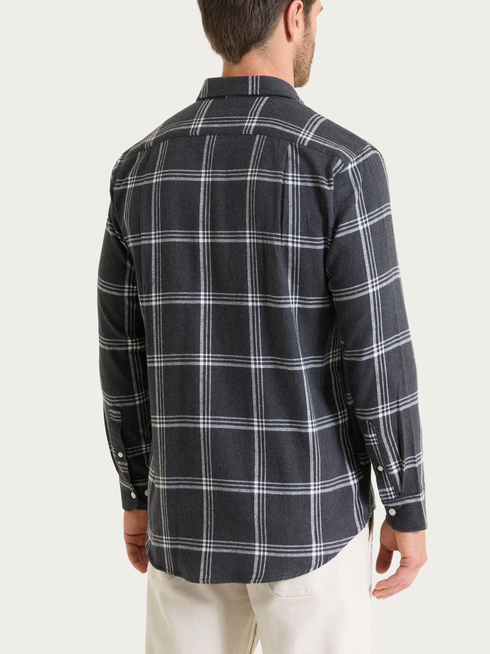 Camicia tartan in Cotton Flannel - Fant.Antracite - Image 2