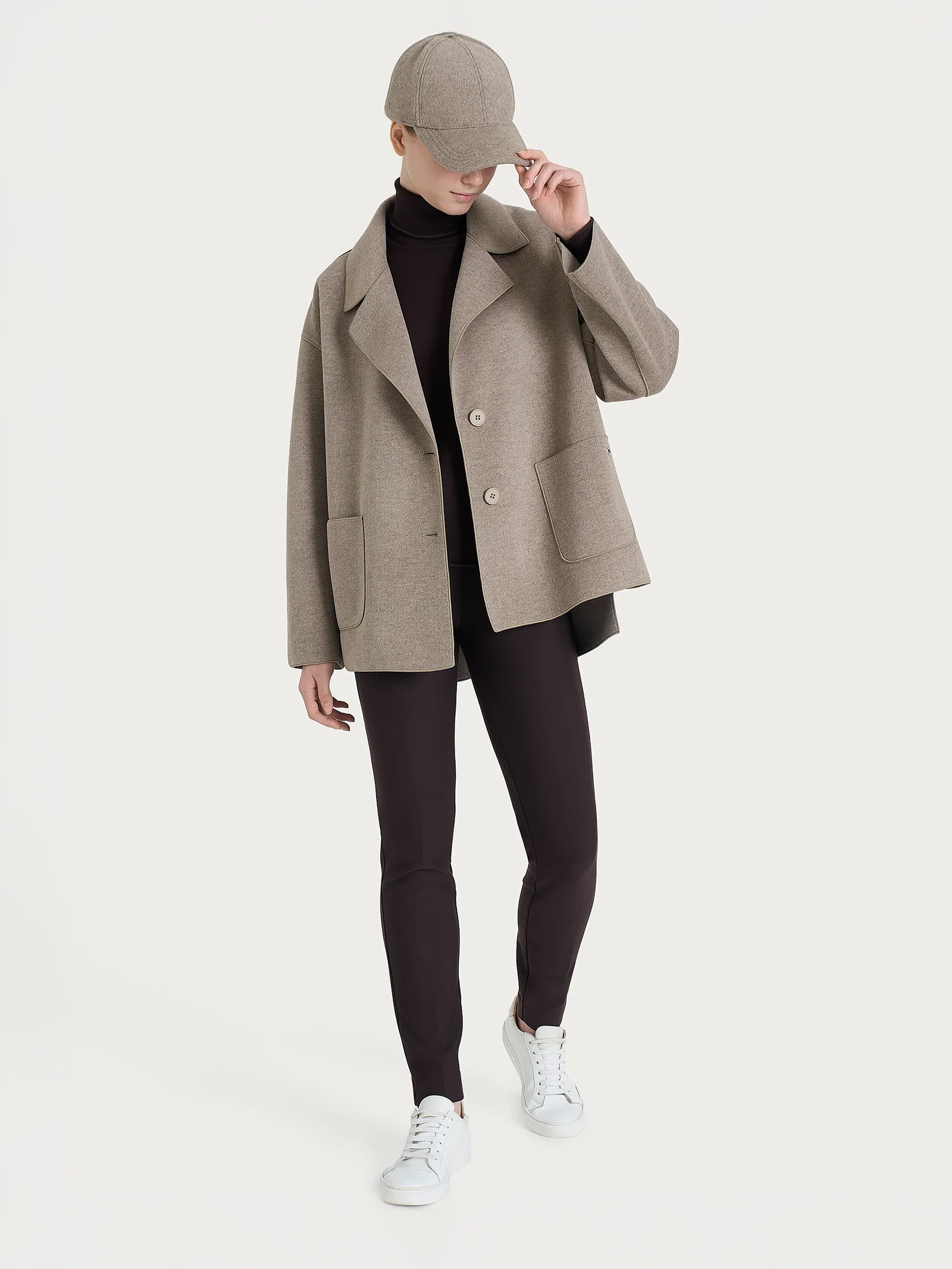 Cappotto caban in Vegan Wool - Glace' Mel. - Image 4