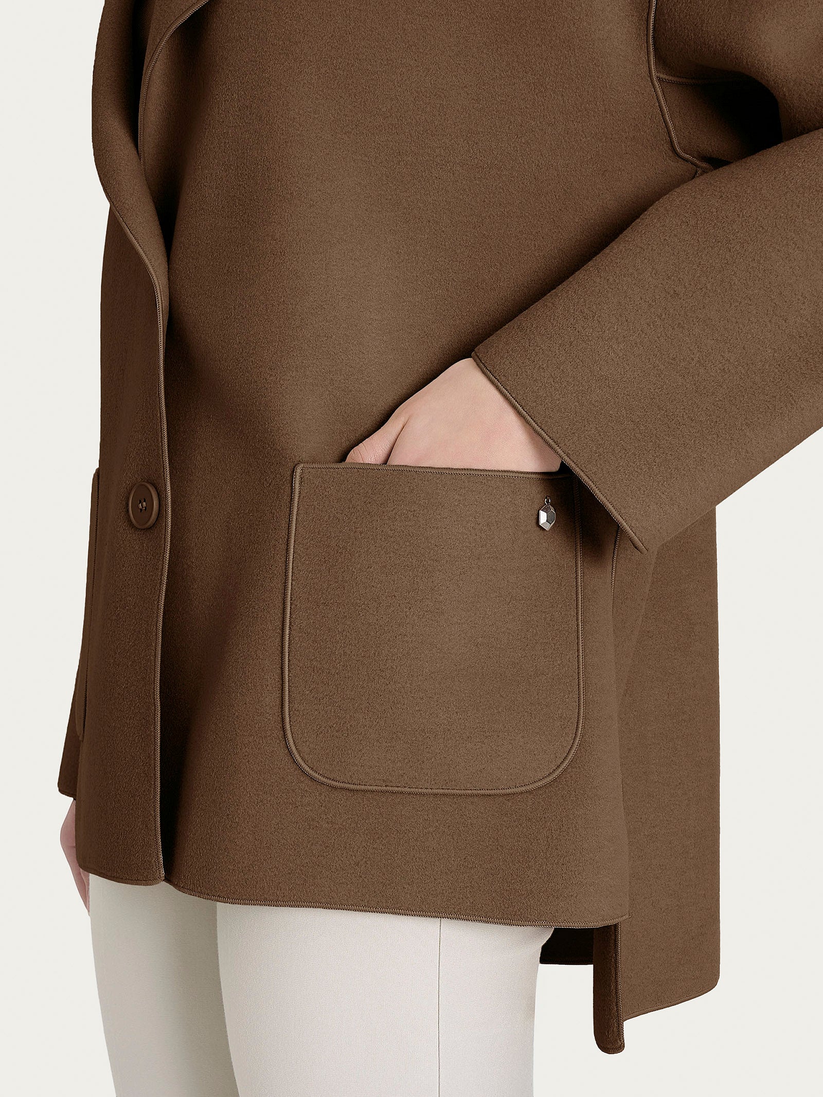 Cappotto caban in Vegan Wool - Rain Drum - Image 3