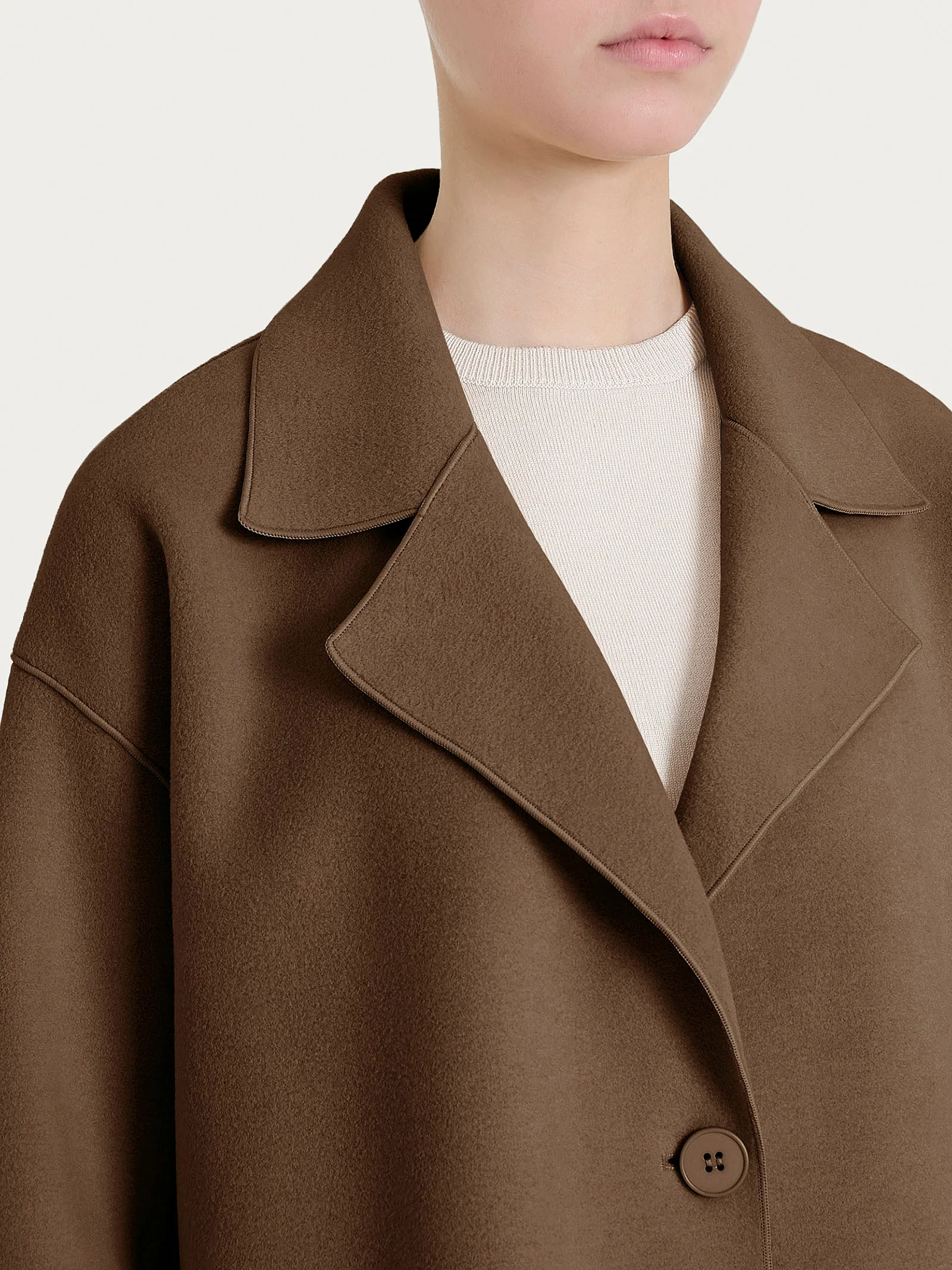 Cappotto caban in Vegan Wool - Rain Drum - Image 4