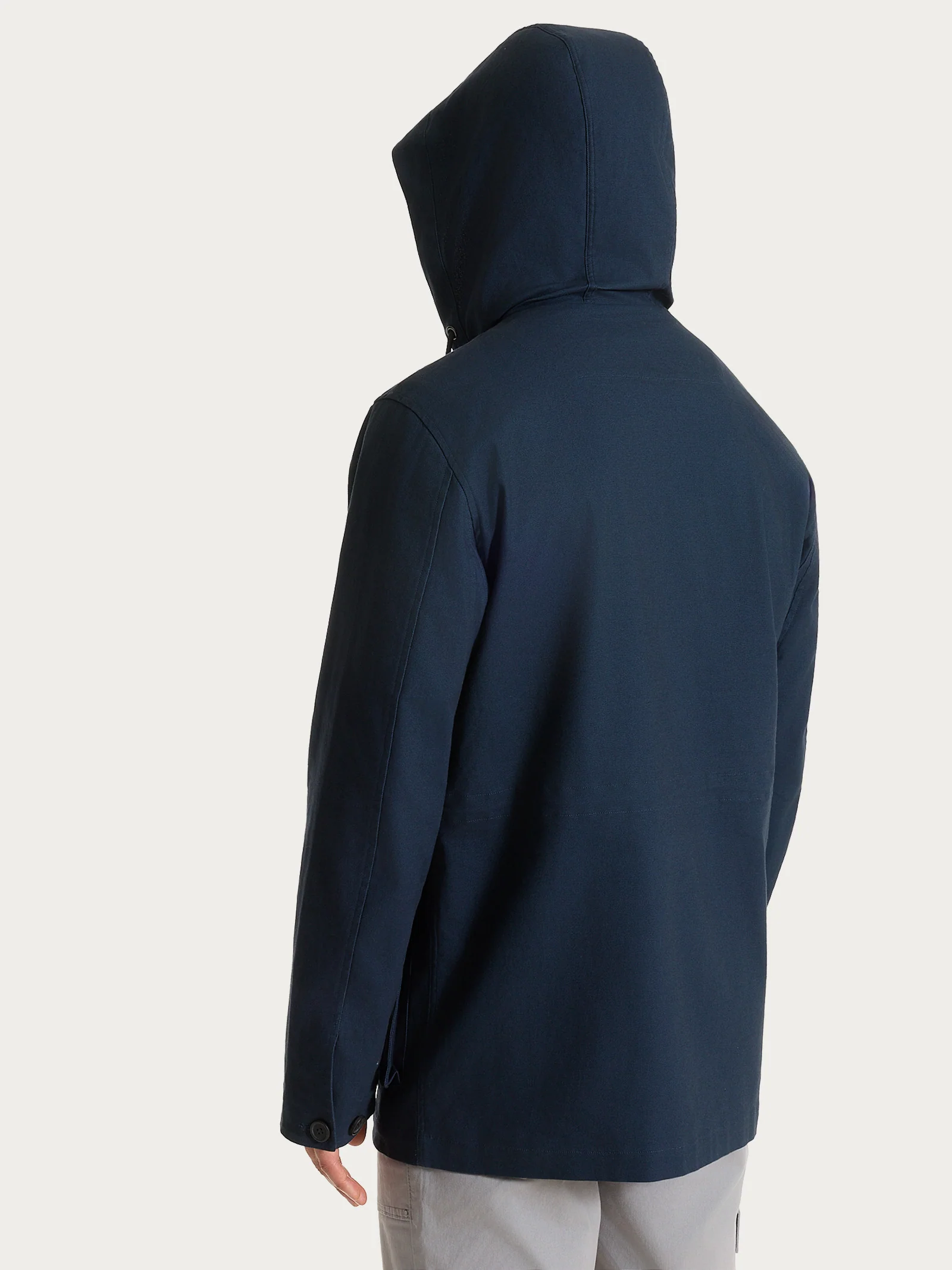 Cappotto con cappuccio In Canvas Stretch - Outer Space - Image 3