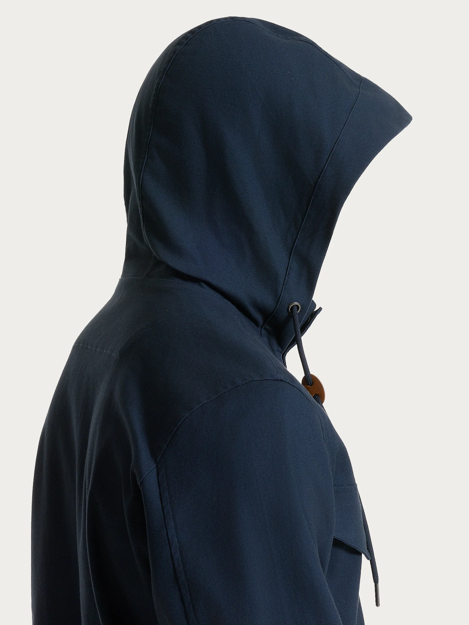 Cappotto con cappuccio In Canvas Stretch - Outer Space - Image 7
