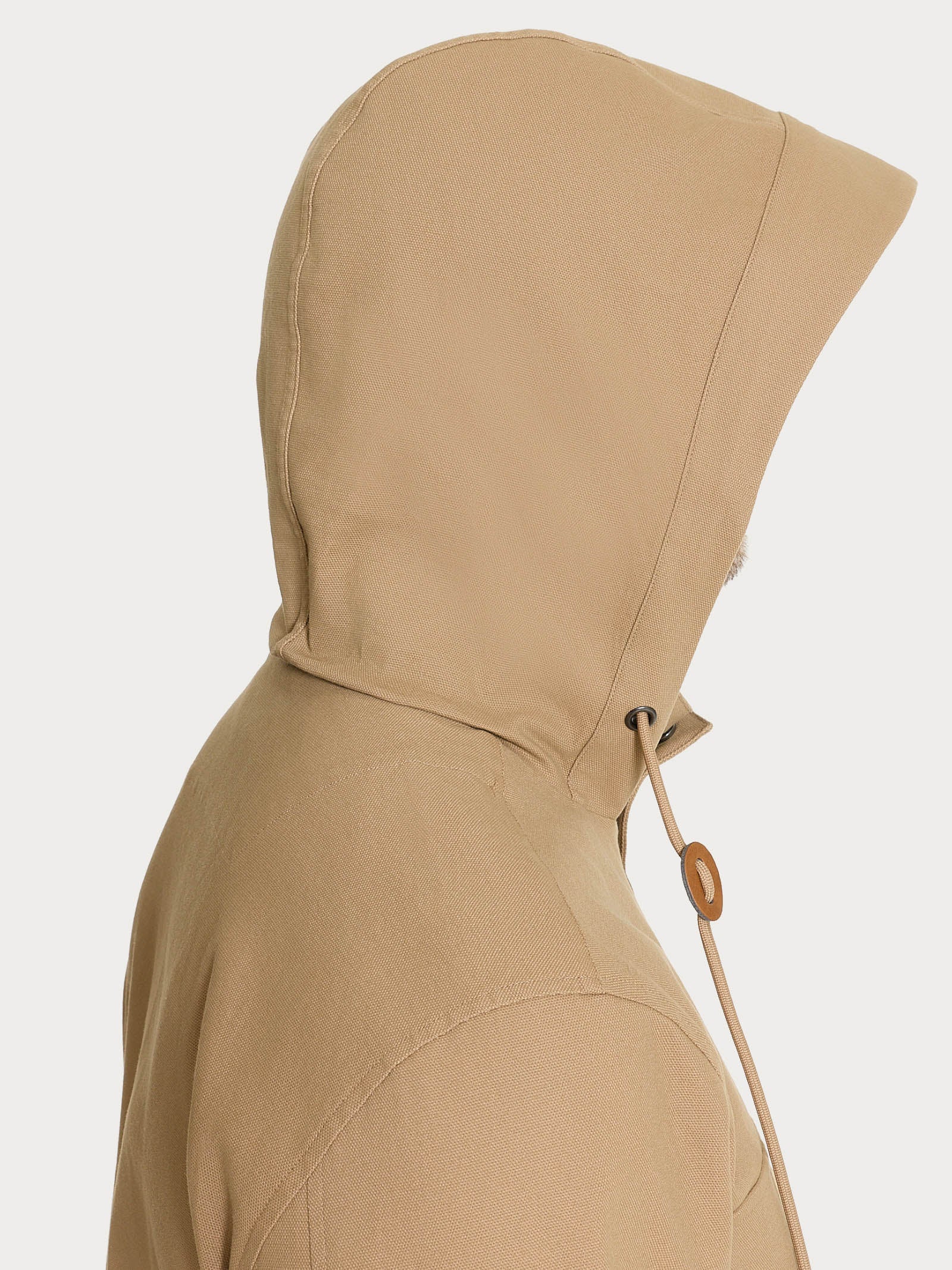 Cappotto con cappuccio In Canvas Stretch - Tiger's Eye - Image 7