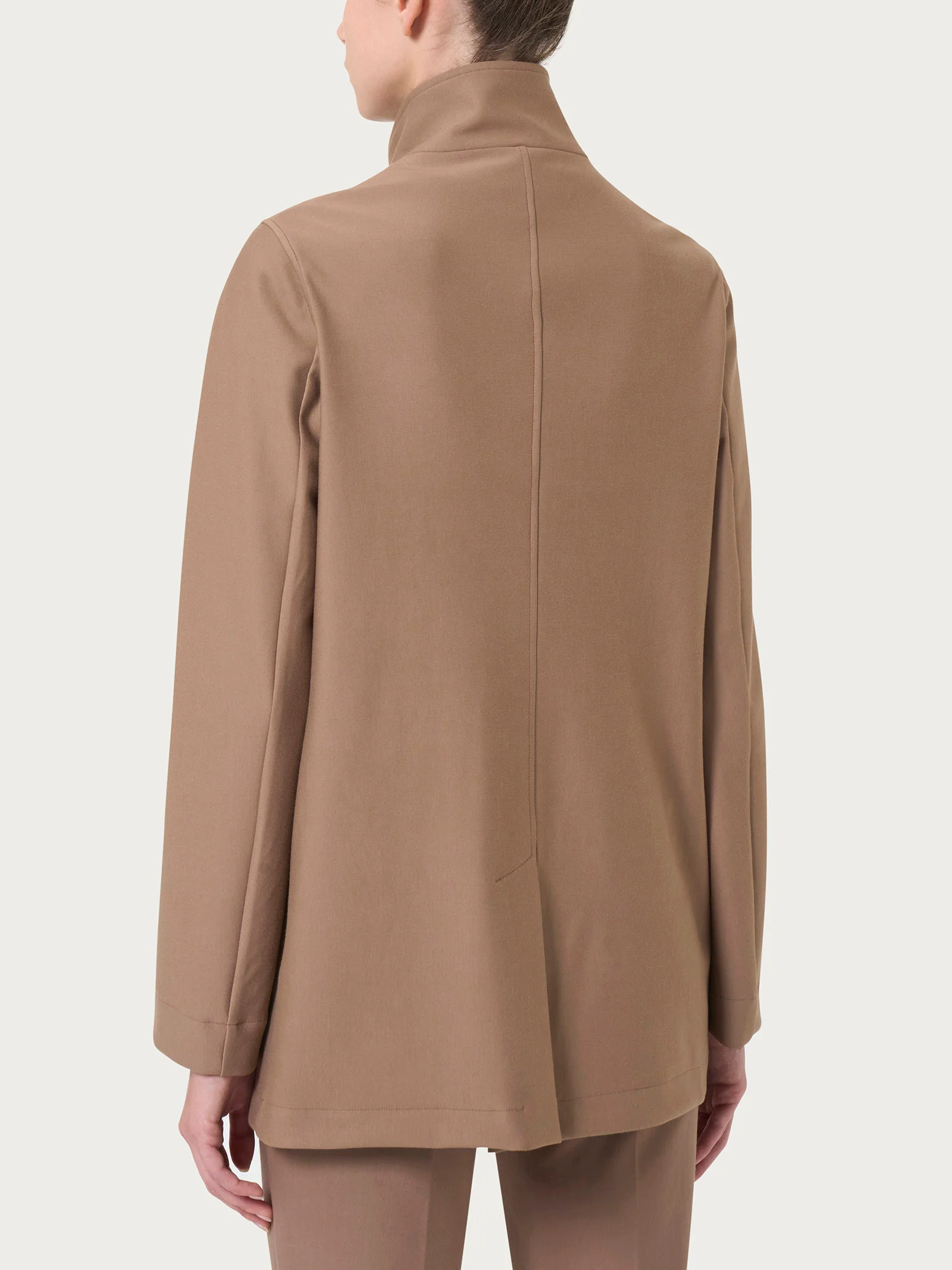 Cappotto corto con bottoni in Compact - Pine Bark - Image 2