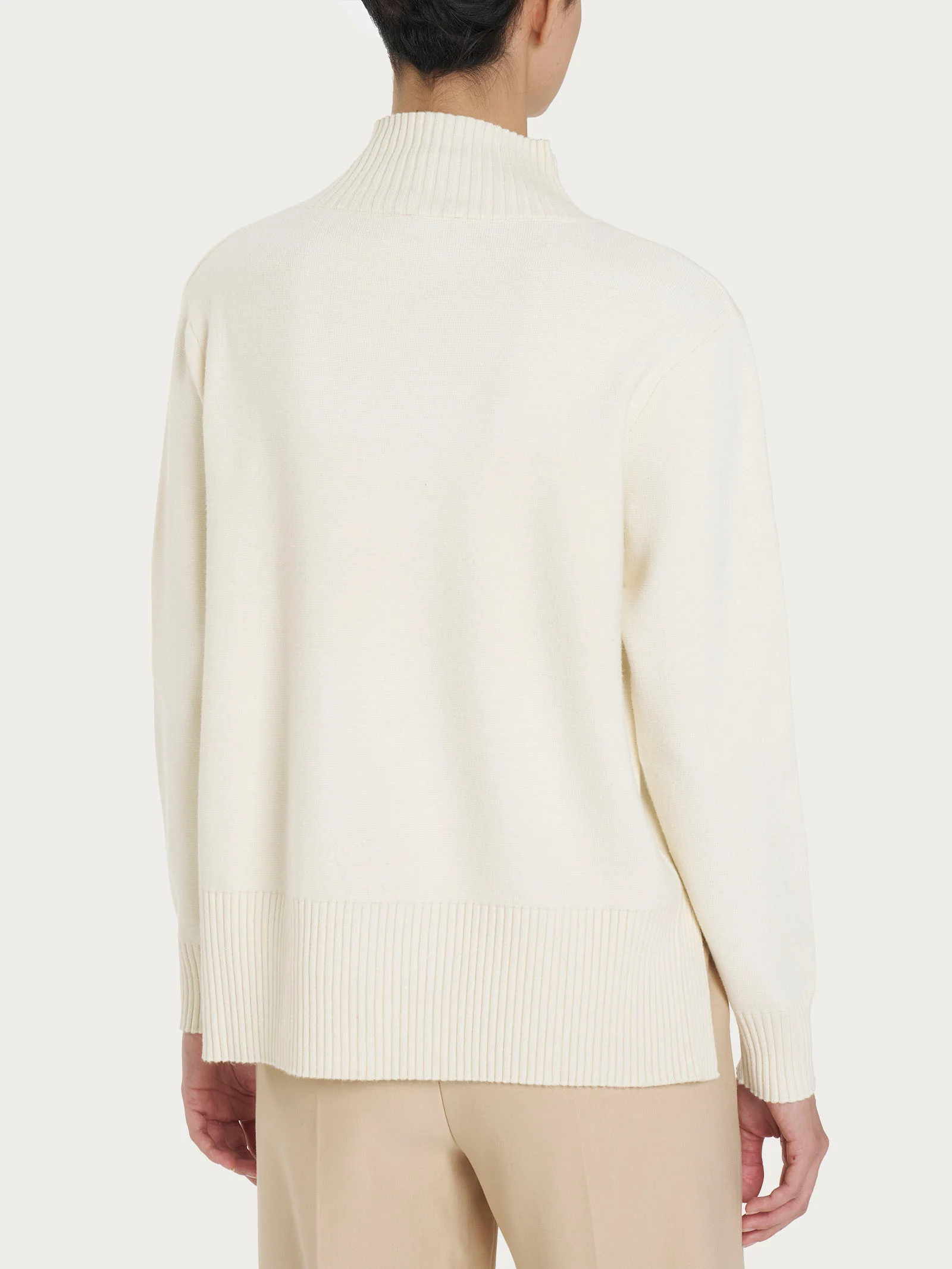 Cardigan aperto con bottoni in super soft - Avorio - Image 2