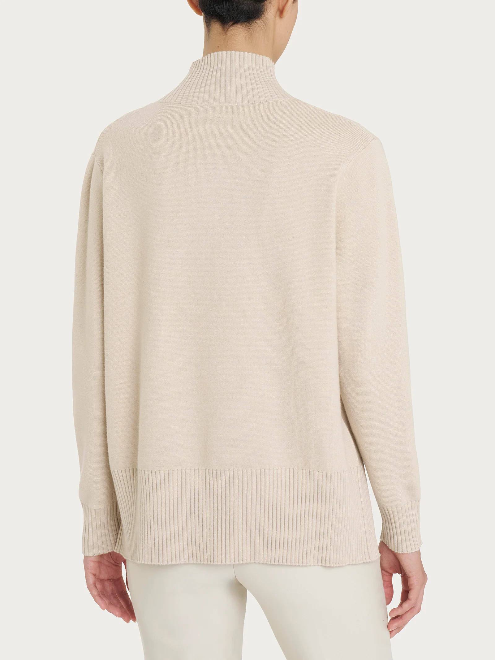 Cardigan aperto con bottoni in super soft - Champignon - Image 2