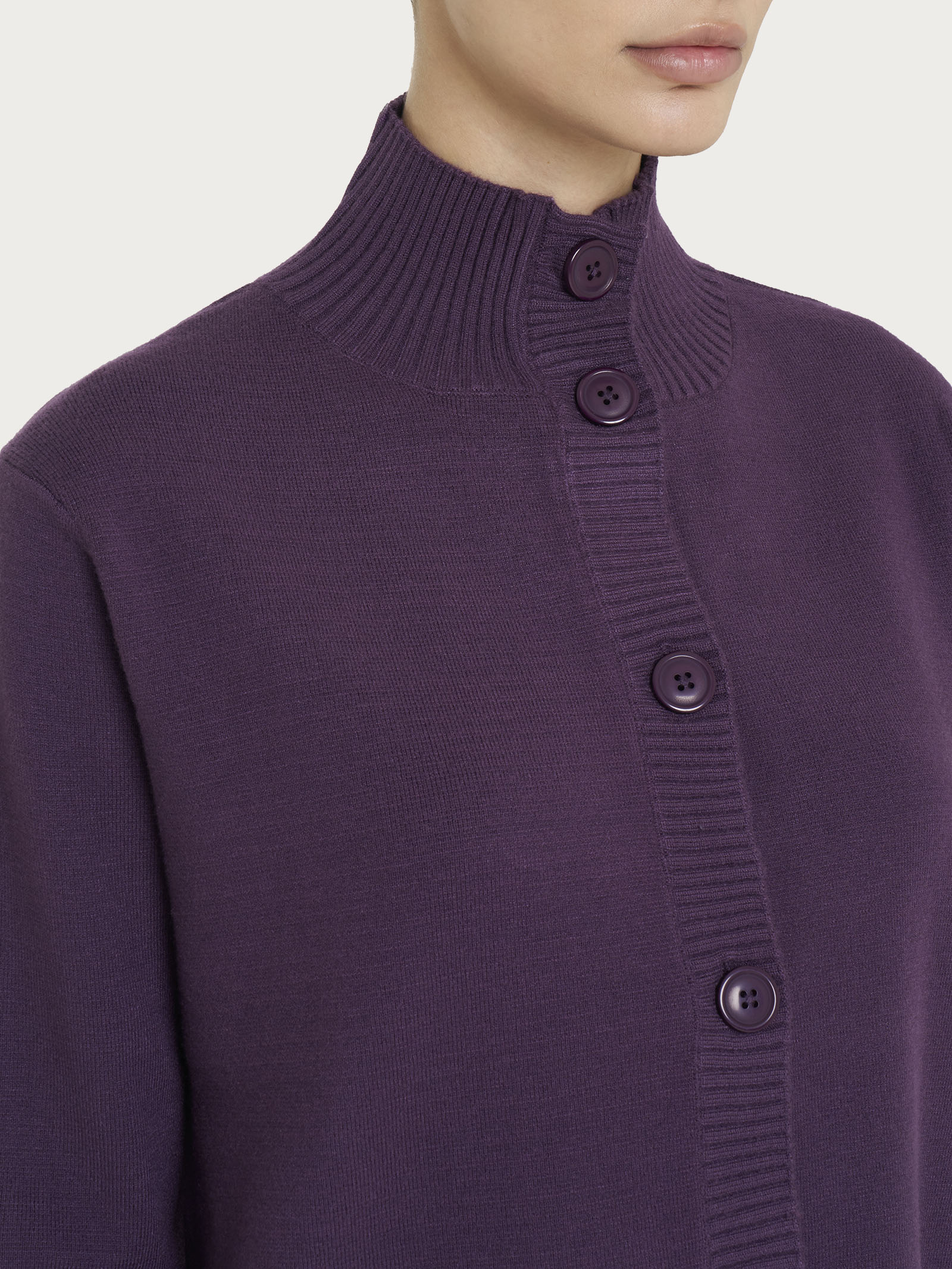 Cardigan aperto con bottoni in super soft - Plum Perfect - Image 3