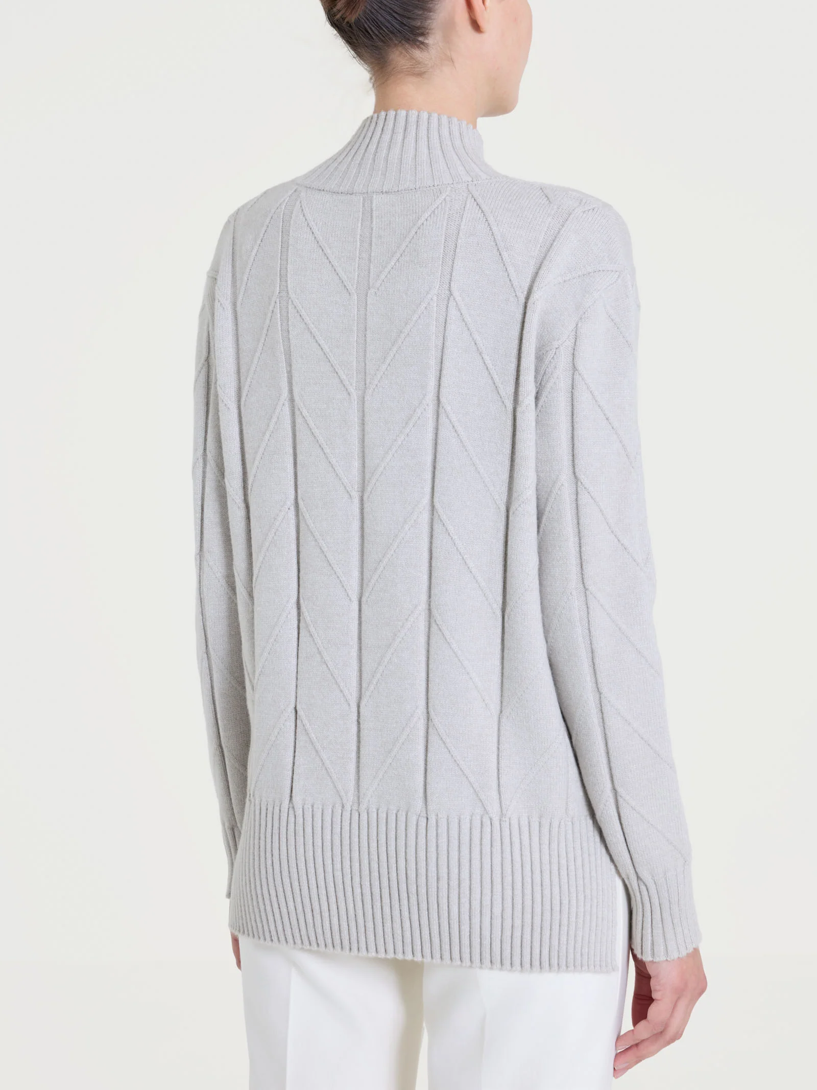 Cardigan aperto con punto spiga in Super Soft - CHAMPIGNON MEL. - Image 2