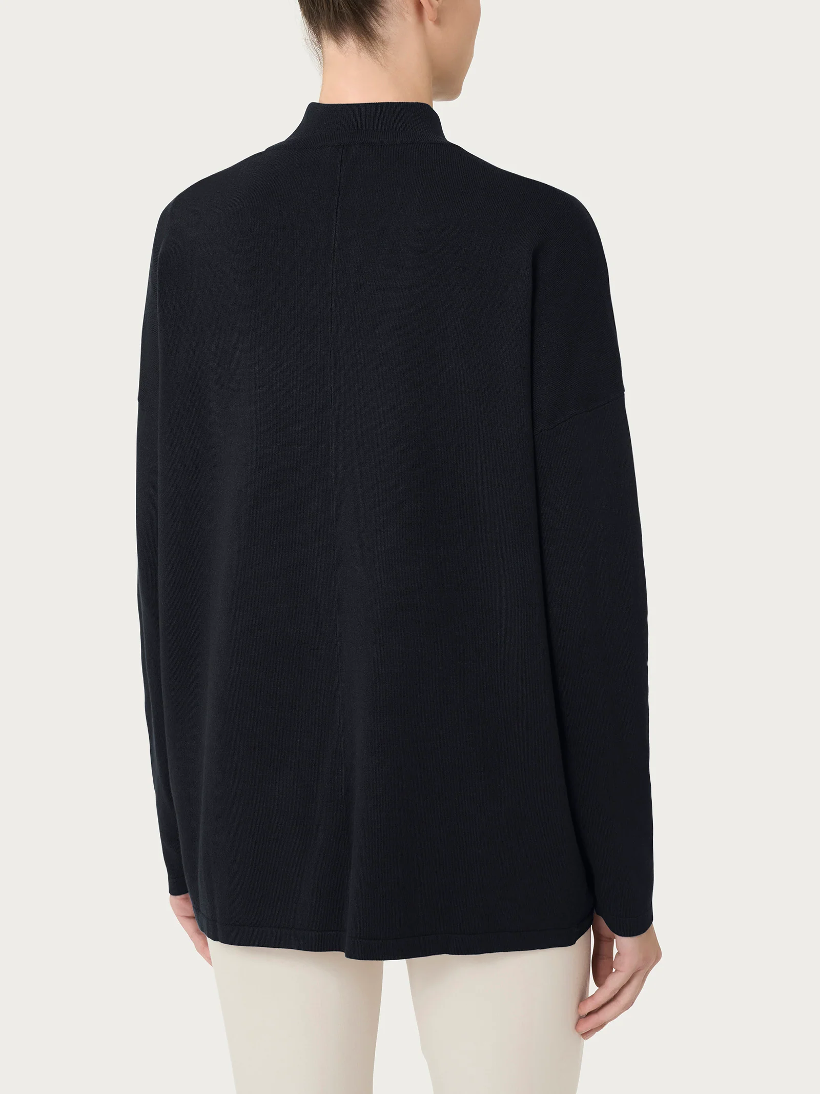 Cardigan aperto Four Seasons - Nero - Image 2