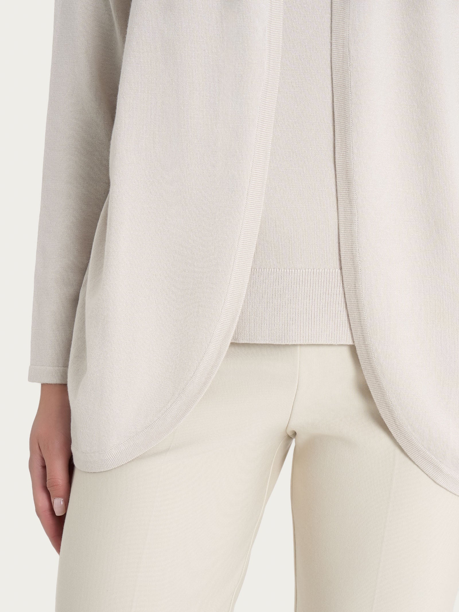 Cardigan aperto Four Seasons - Champignon - Image 3