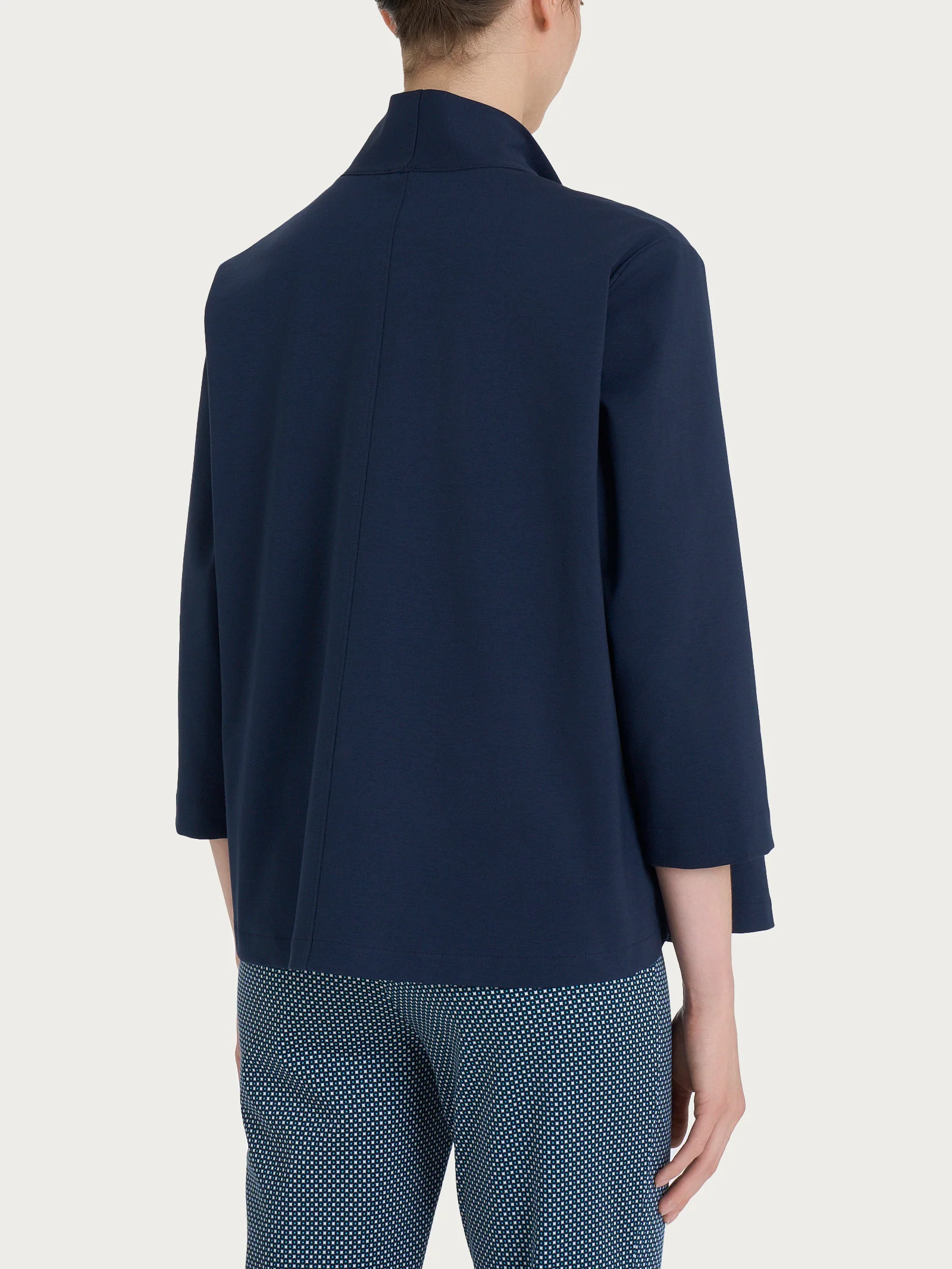 Cardigan aperto in Compact Light - Bleu - Image 2