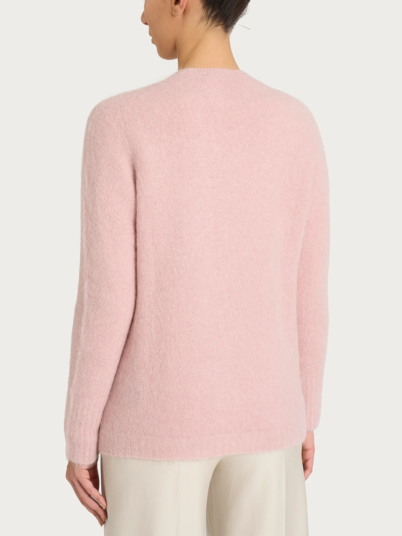 Cardigan aperto in Misto Alpaca - Cameo Rose - Image 2