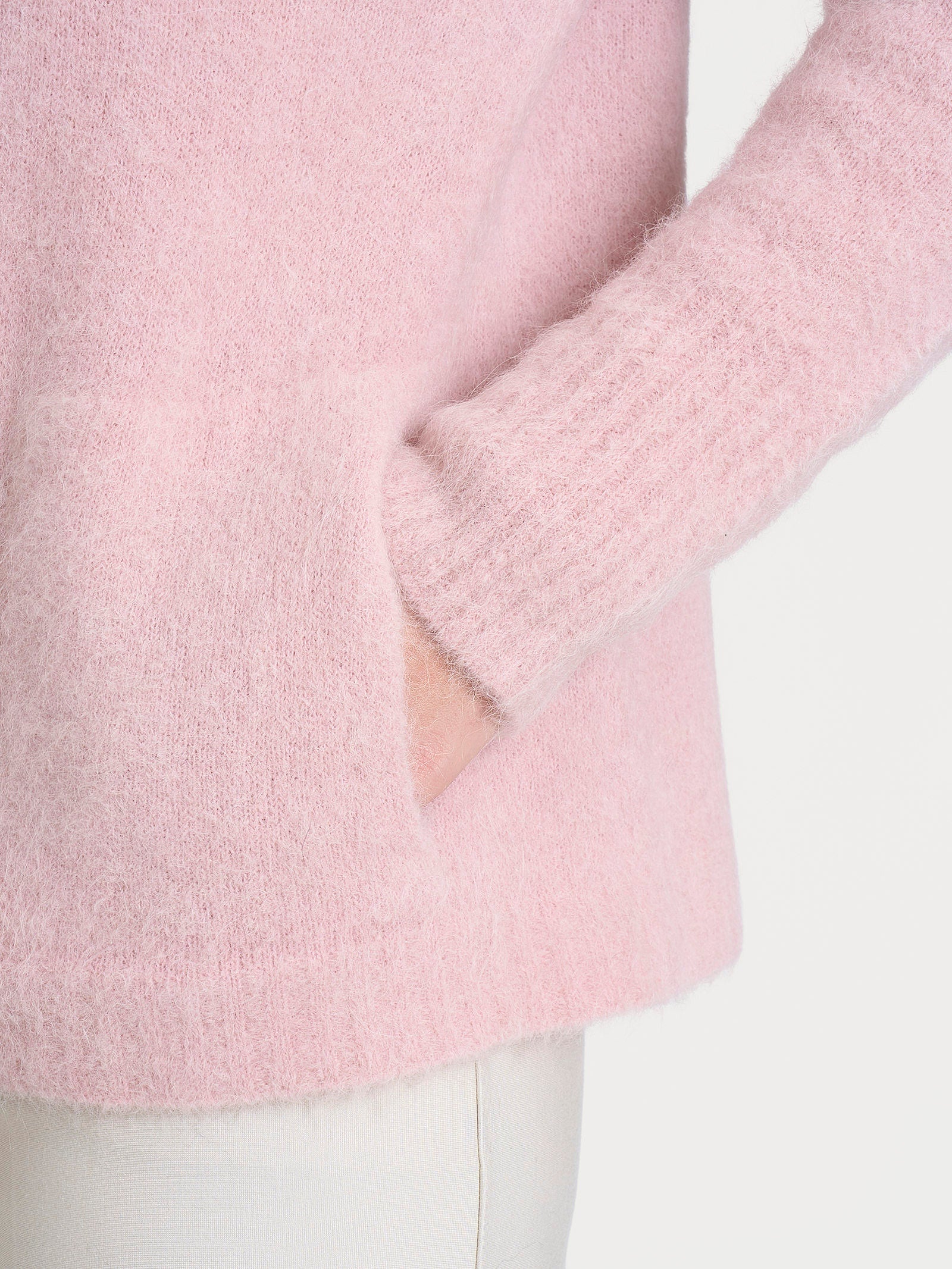 Cardigan aperto in Misto Alpaca - Cameo Rose - Image 3