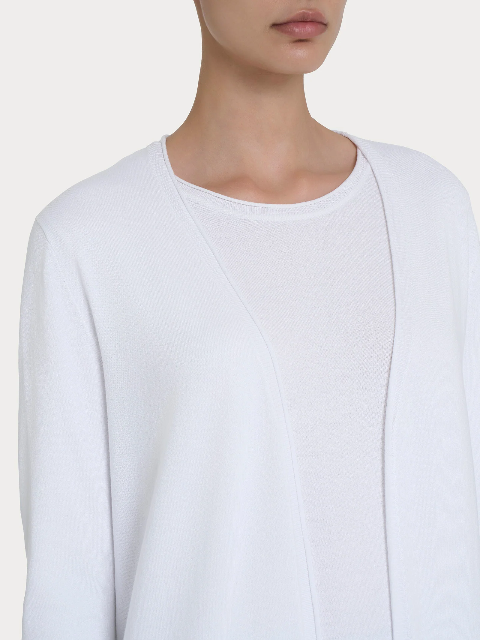 Cardigan aperto in Summertime - Bianco - Image 3