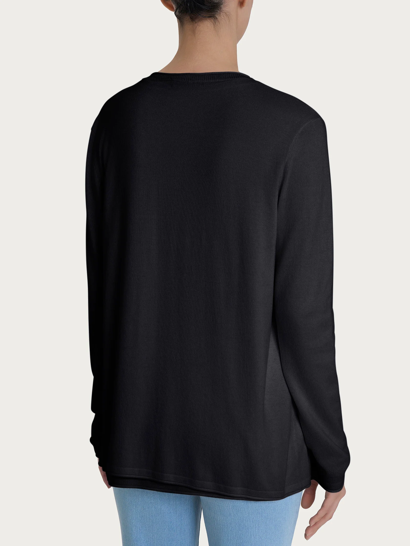 Cardigan aperto in Summertime - Nero - Image 2
