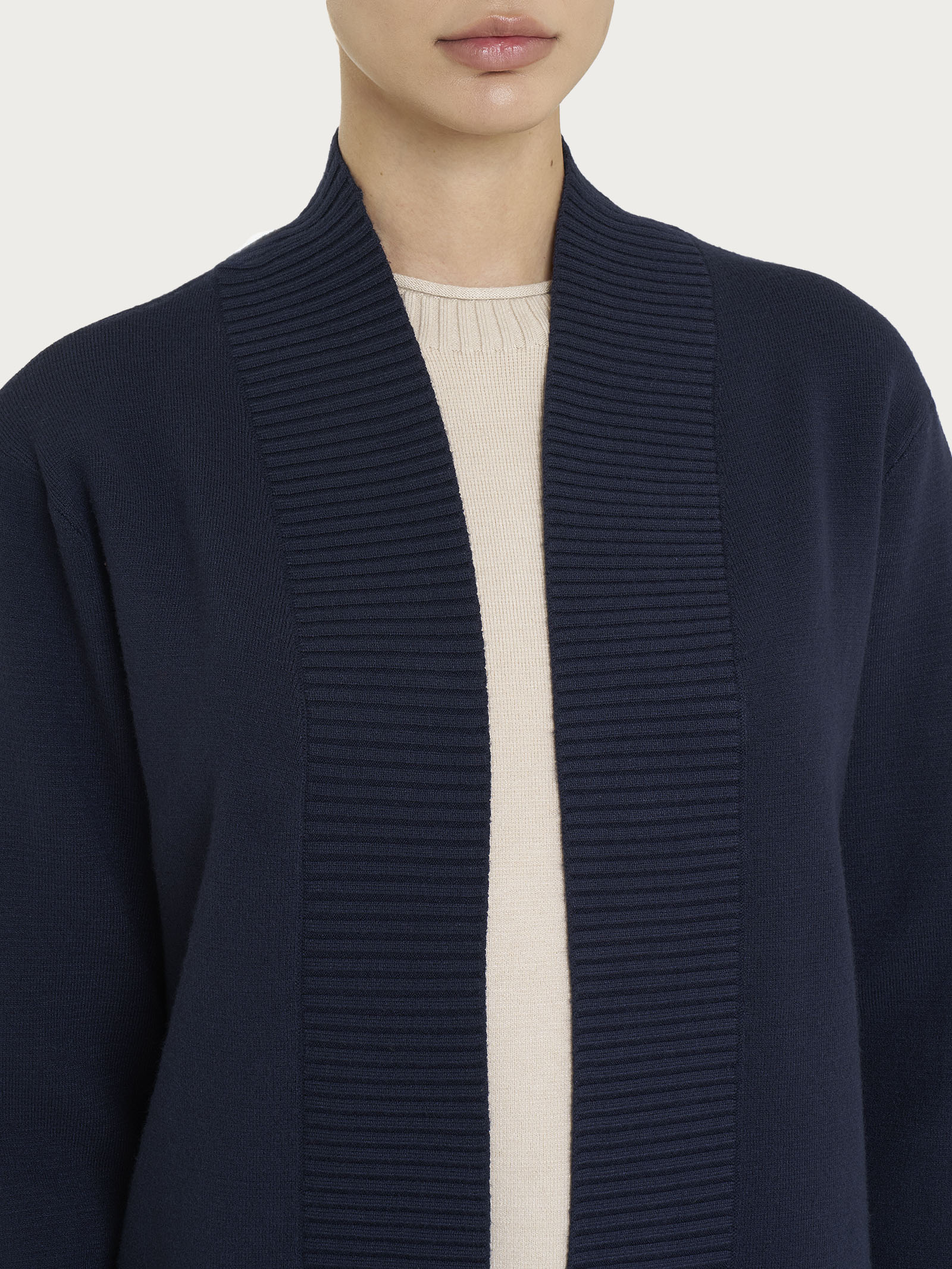 Cardigan aperto in Super Soft  - Bleu - Image 3