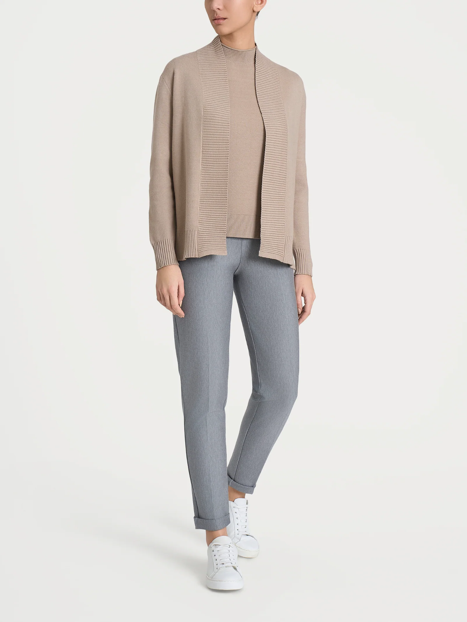 Cardigan aperto in Super Soft  - Cammello - Image 5