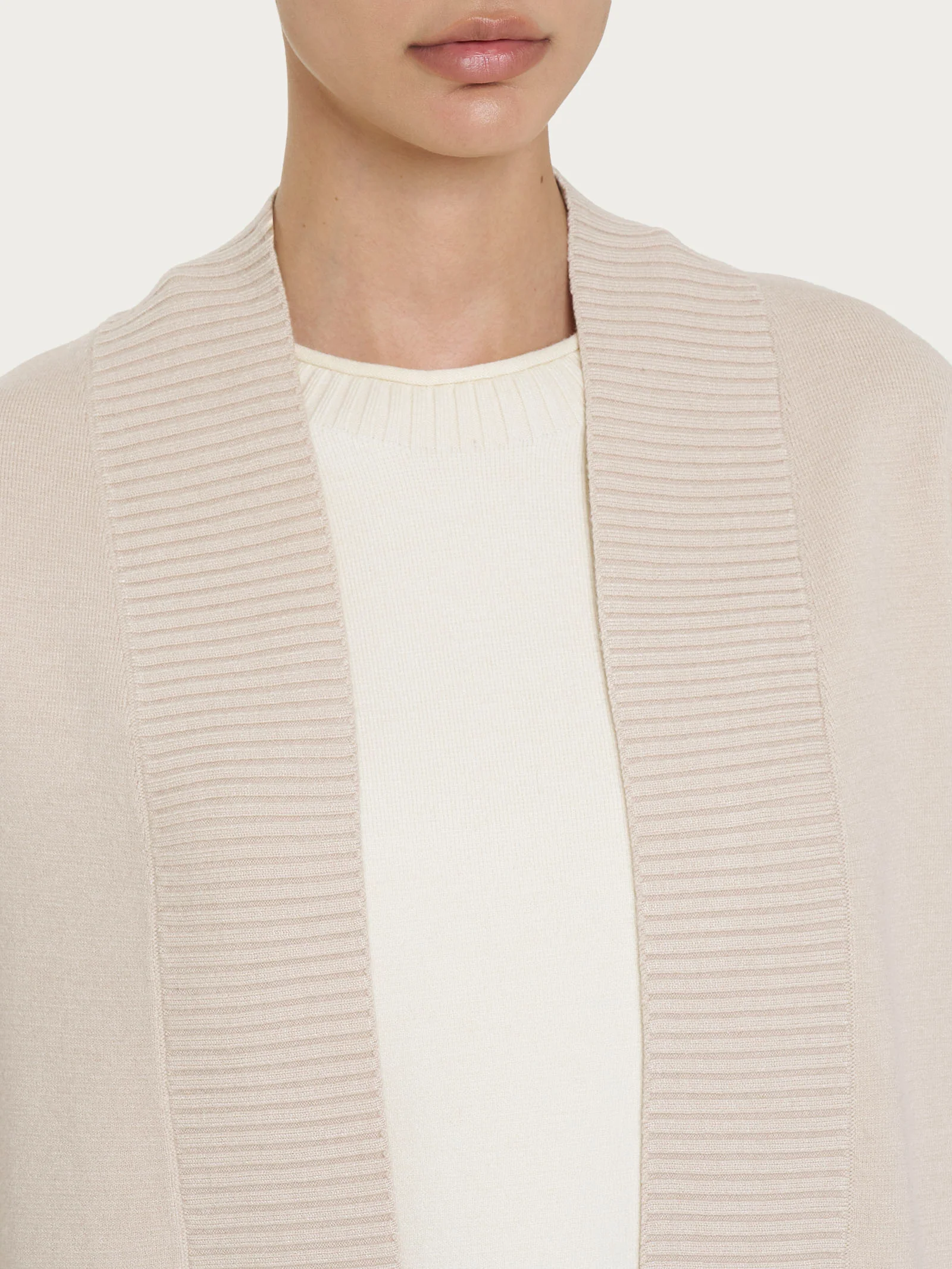 Cardigan aperto in Super Soft  - Champignon - Image 3