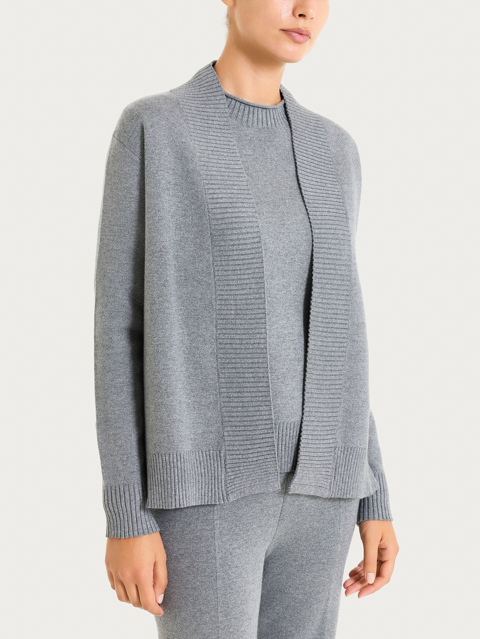 Cardigan aperto in Super Soft - Ferro Mel.