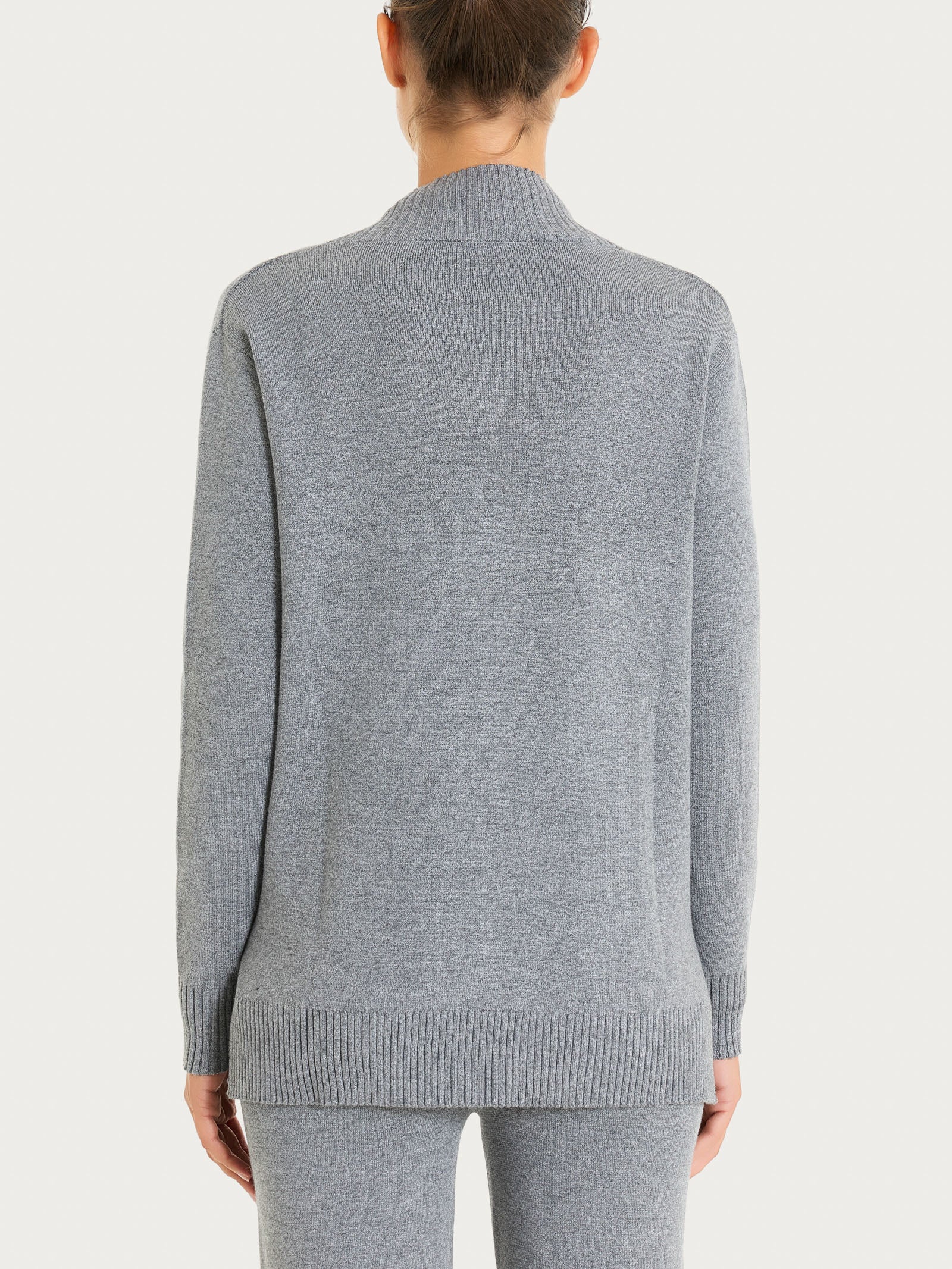 Cardigan aperto in Super Soft - Ferro Mel. - Image 2