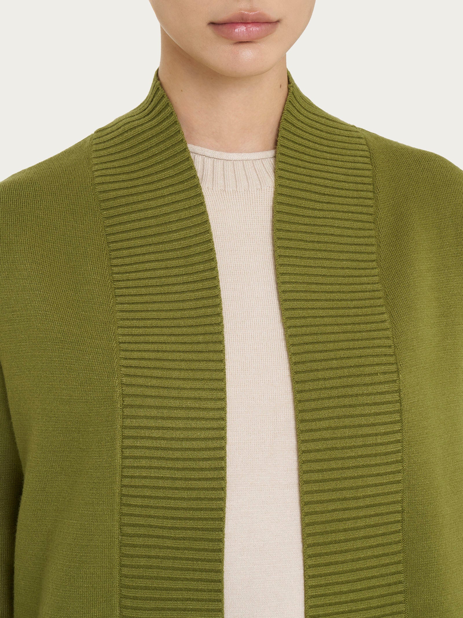 Cardigan aperto in Super Soft  - Sphagnum - Image 3
