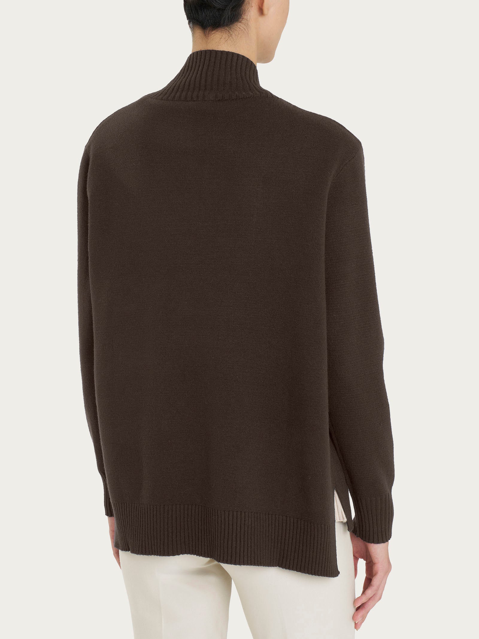 Cardigan aperto in Super Soft  - Chocolate Torte - Image 2