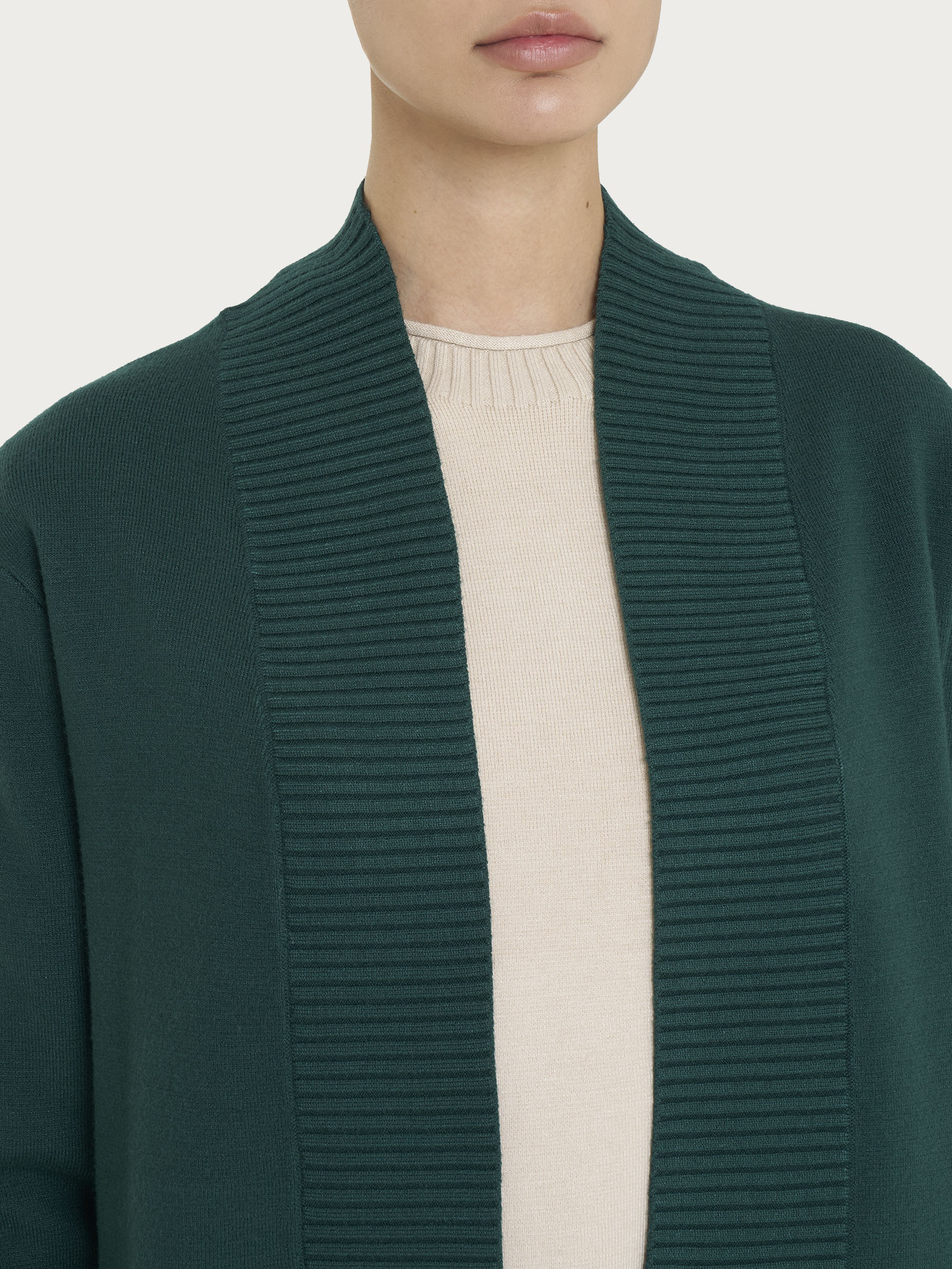 Cardigan aperto in Super Soft  - Rain Forest - Image 5