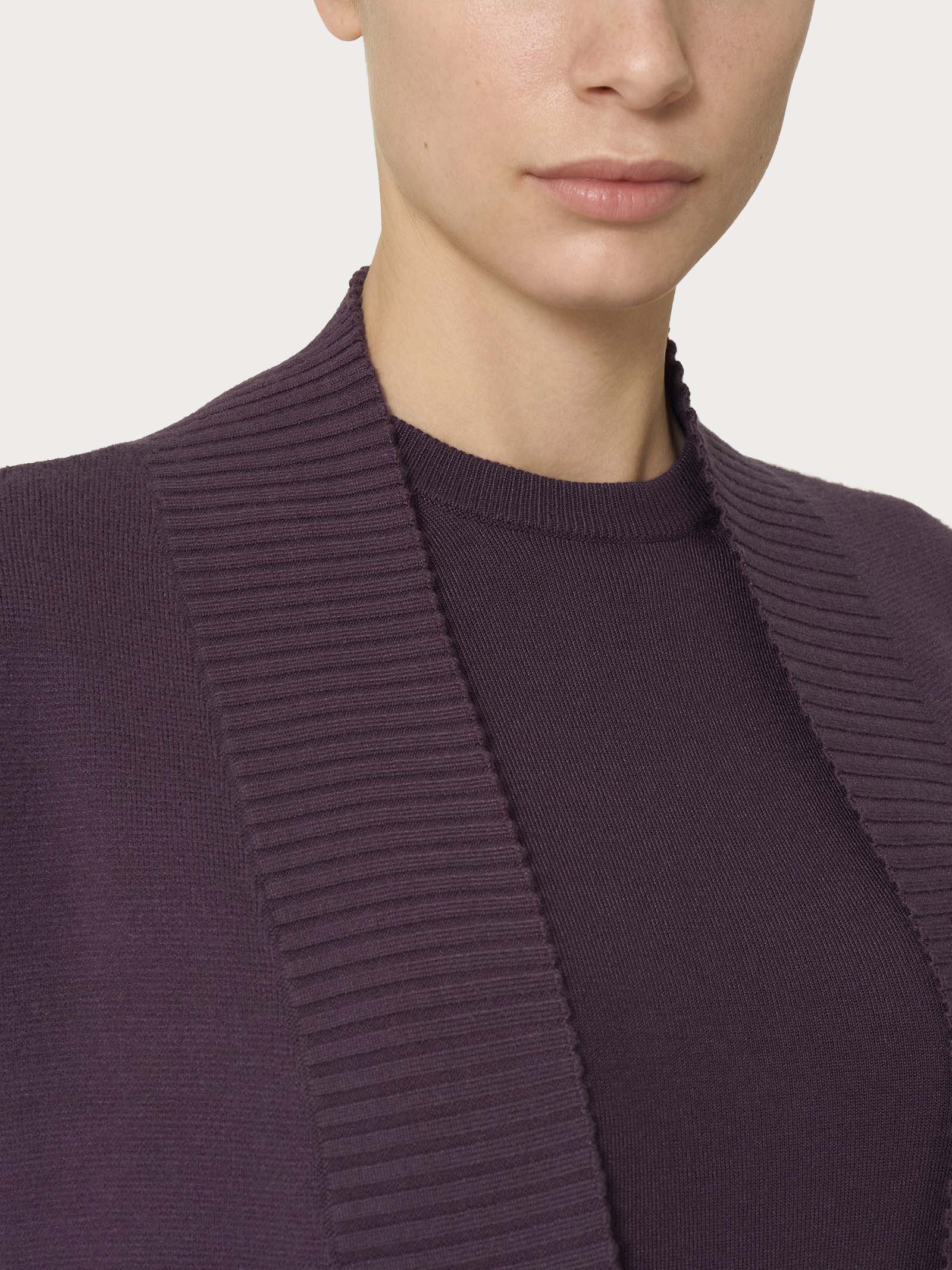 Cardigan aperto in Super Soft  - Plum Perfect - Image 3