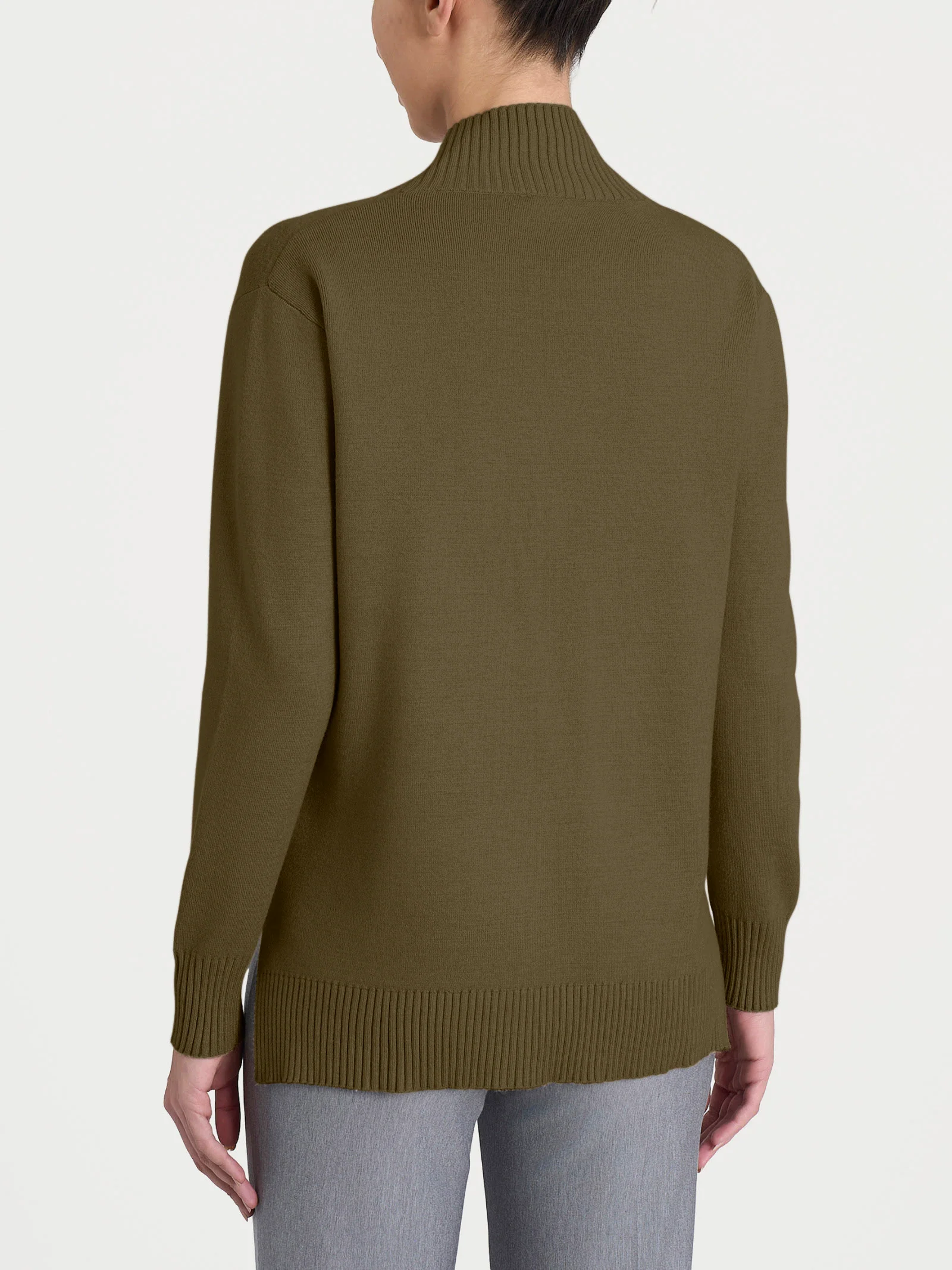 Cardigan aperto in Super Soft  - Dark Olive - Image 2