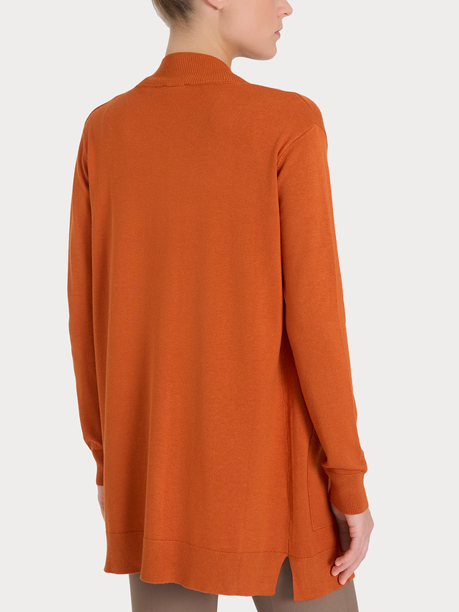 Cardigan con bottoni Four Seasons - Rust - Image 4