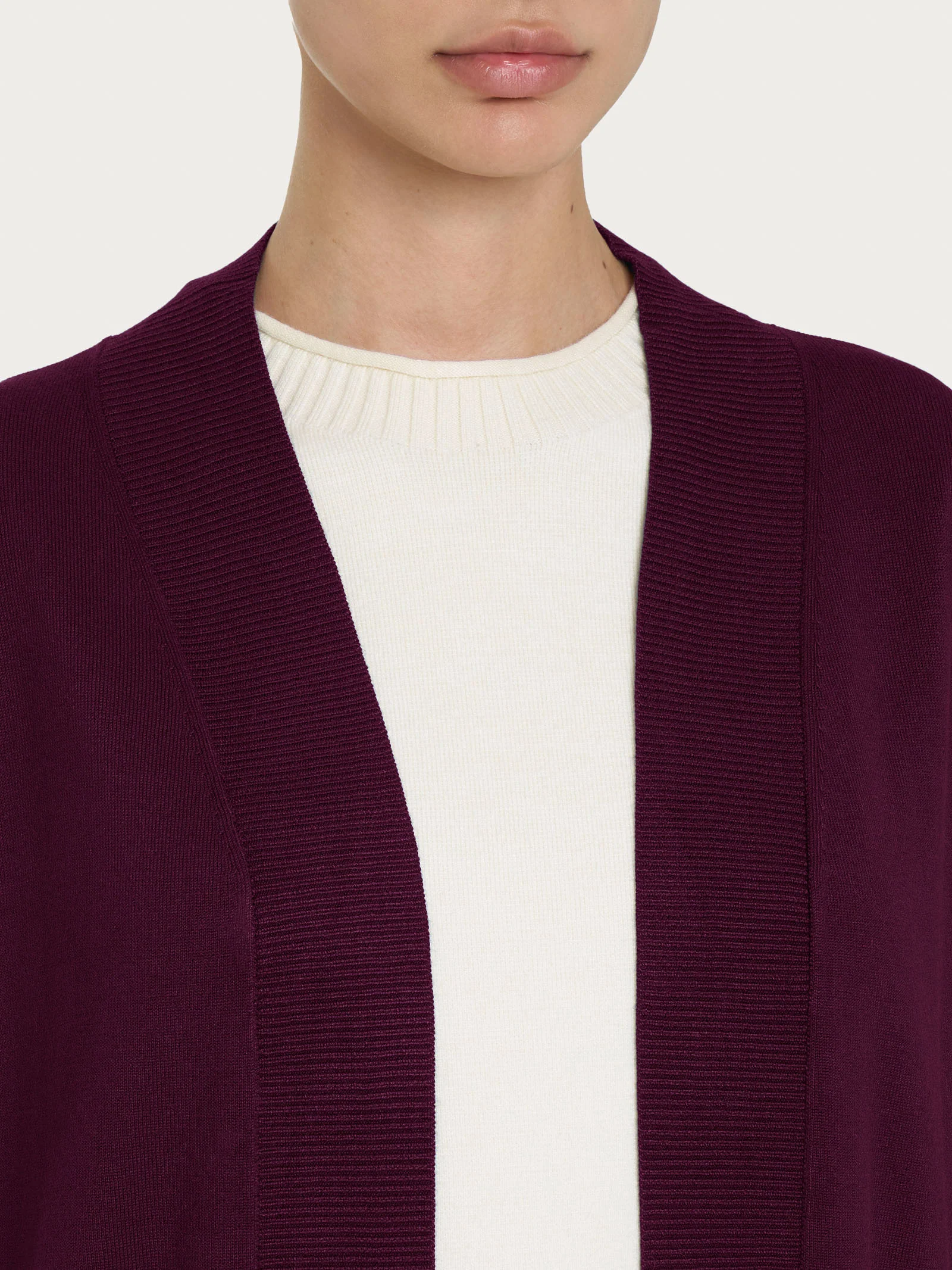 Cardigan con bottoni Four Seasons - Fig - Image 3