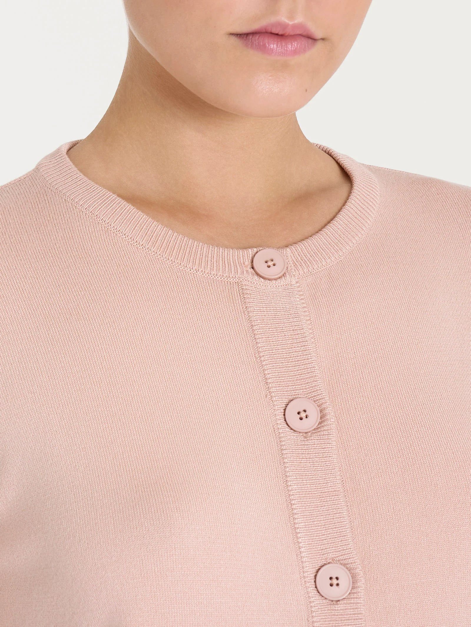 Cardigan con bottoni Four Seasons - Cameo Rose - Image 3