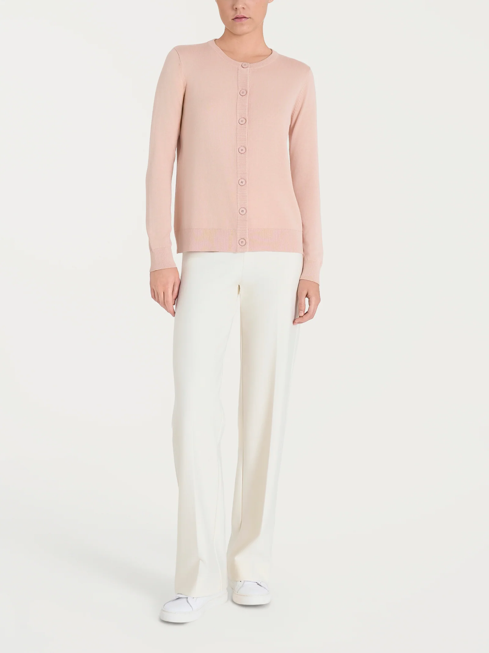 Cardigan con bottoni Four Seasons - Cameo Rose - Image 4