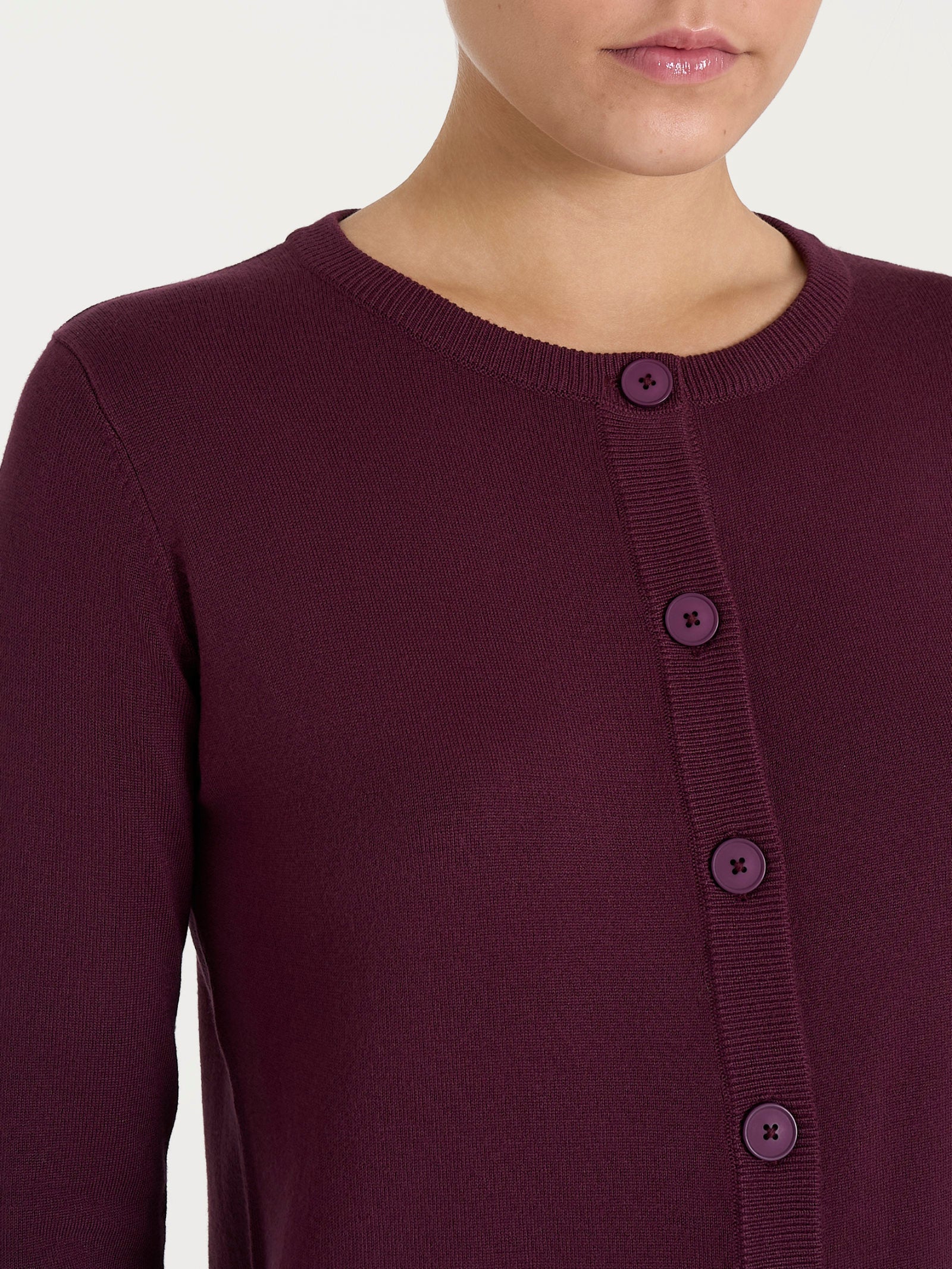 Cardigan con bottoni Four Seasons - Fig - Image 3