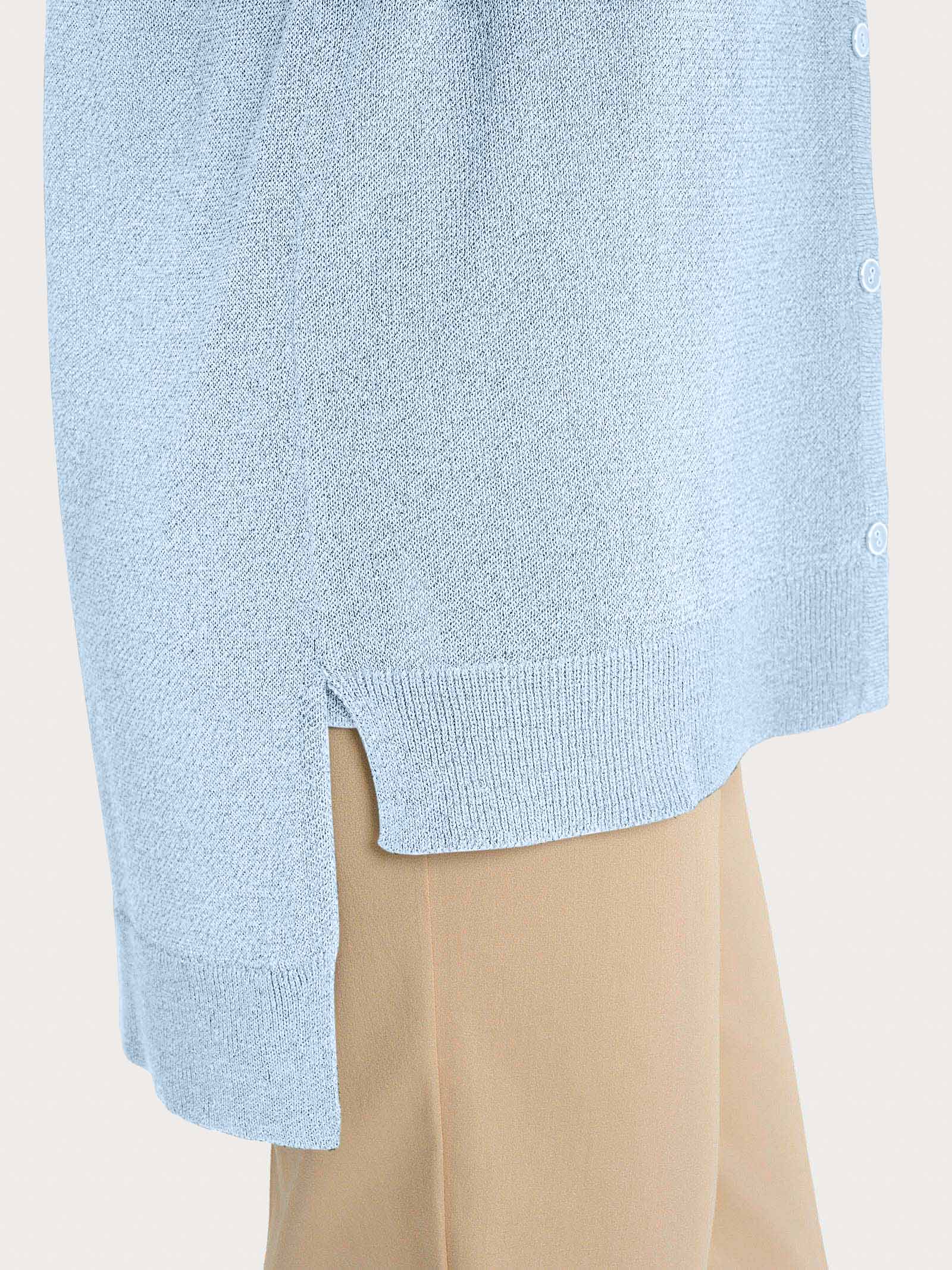 Cardigan con bottoni in Crêpe Lurex - Skyway - Image 3