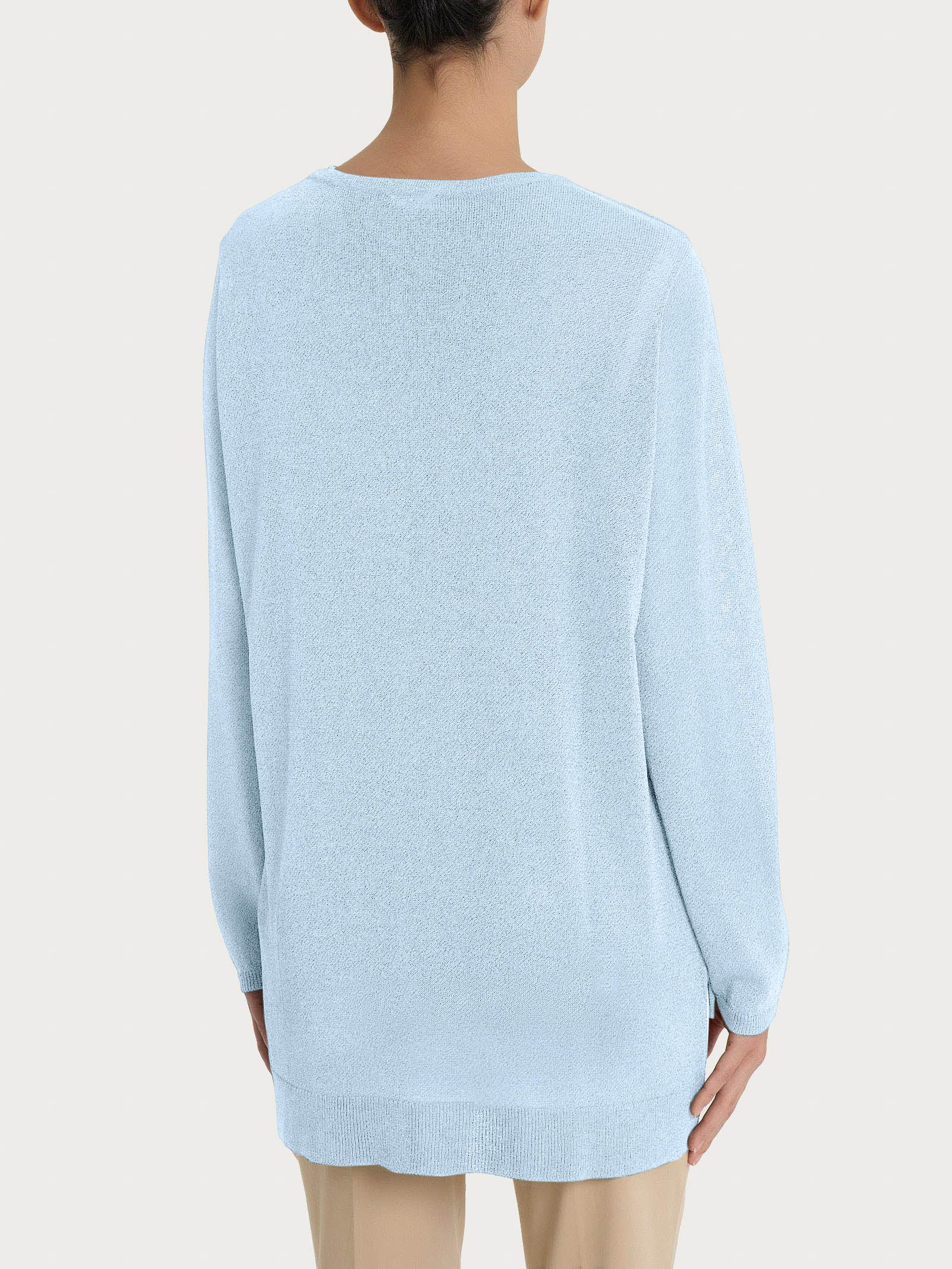 Cardigan con bottoni in Crêpe Lurex - Skyway - Image 4
