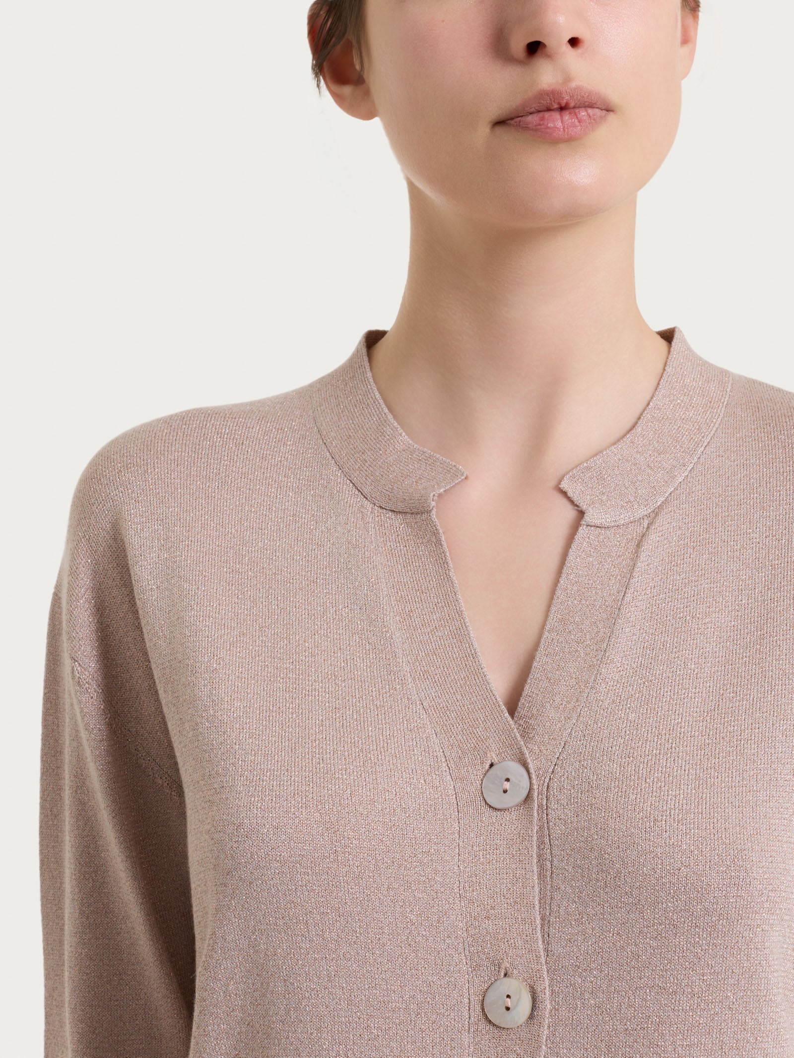Cardigan con bottoni in Lurex Summertime - Sphinx - Image 4