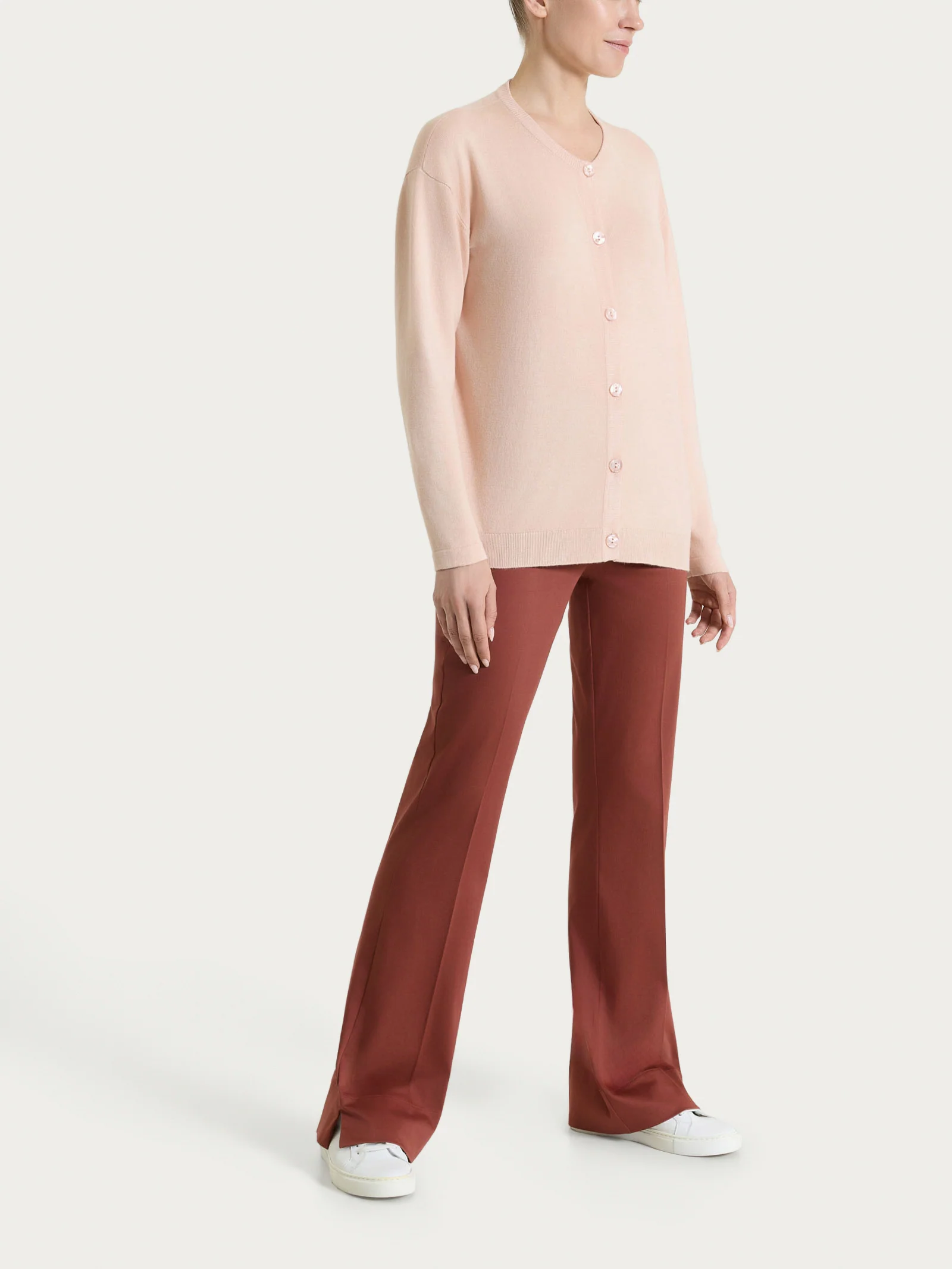 Cardigan con bottoni in Summertime - Cameo Rose - Image 5