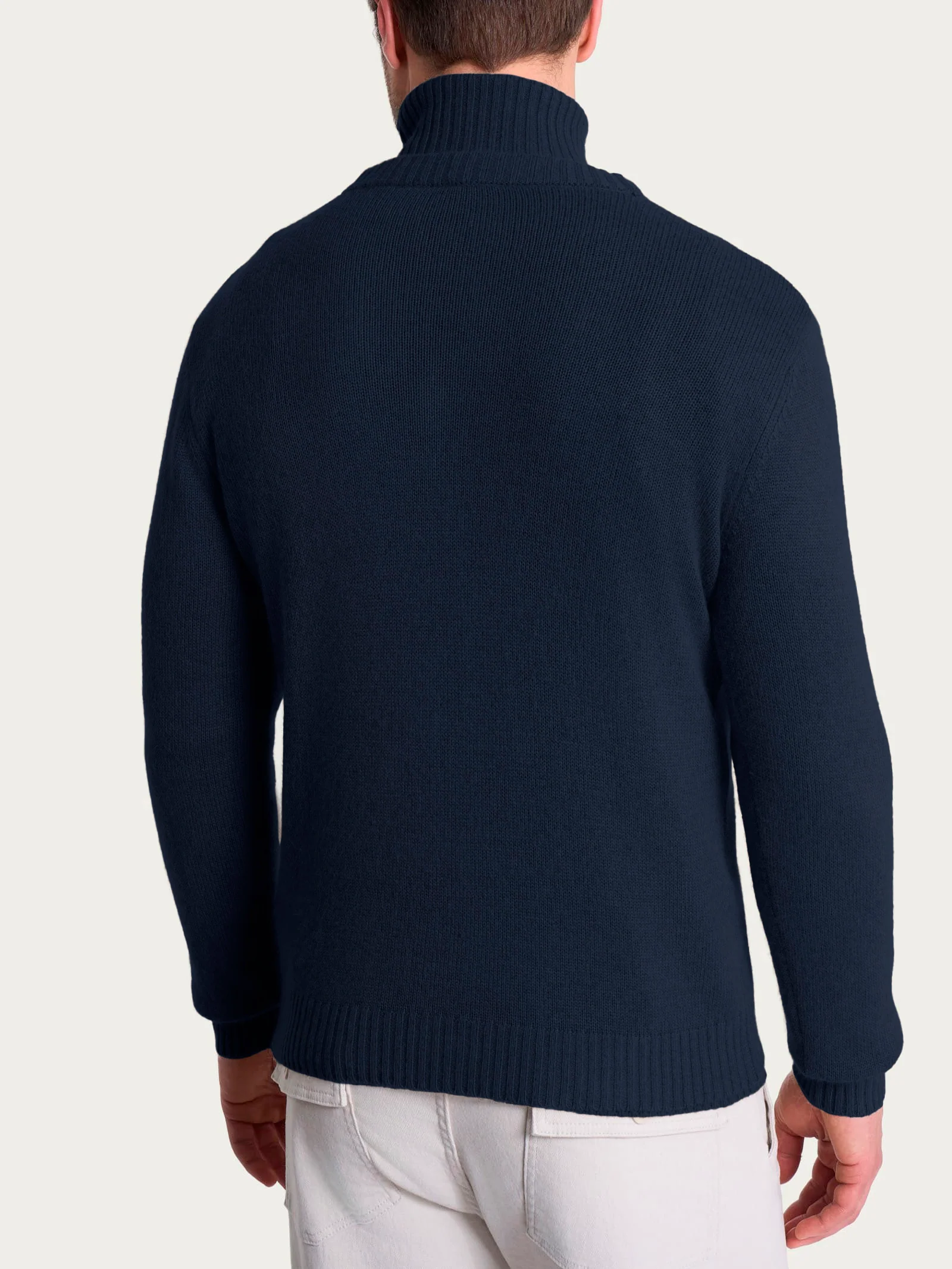 Cardigan con scollo a V in Natural Soft - Bleu - Image 2