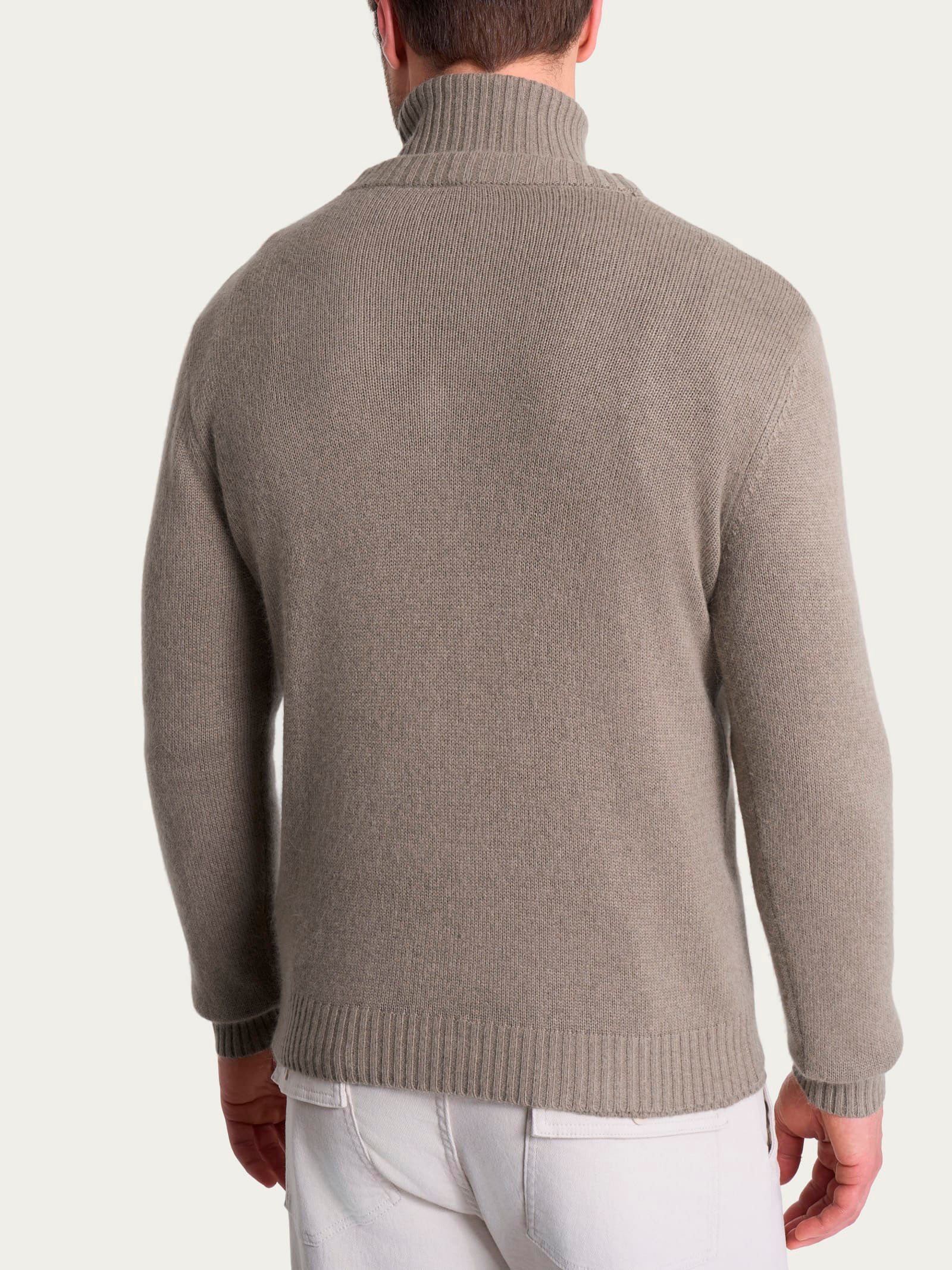 Cardigan con scollo a V in Natural Soft - Glace' Mel. - Image 2