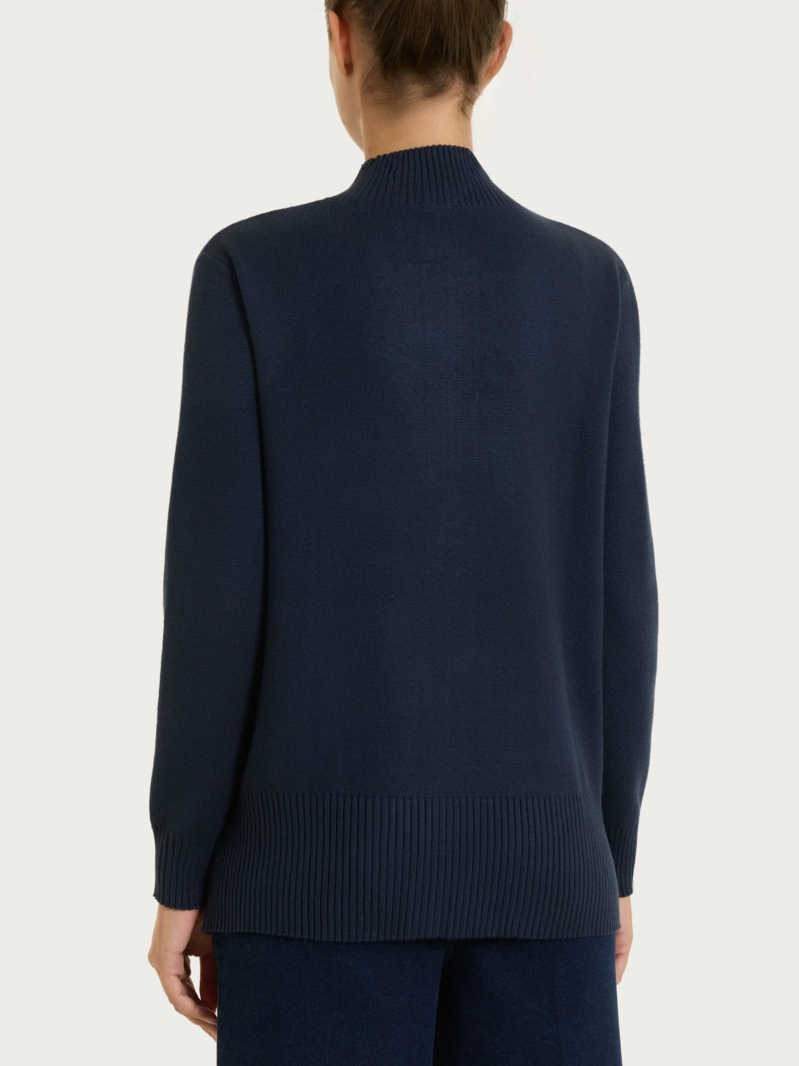 Cardigan con zip asimmetrico in Super soft - Bleu - Image 2